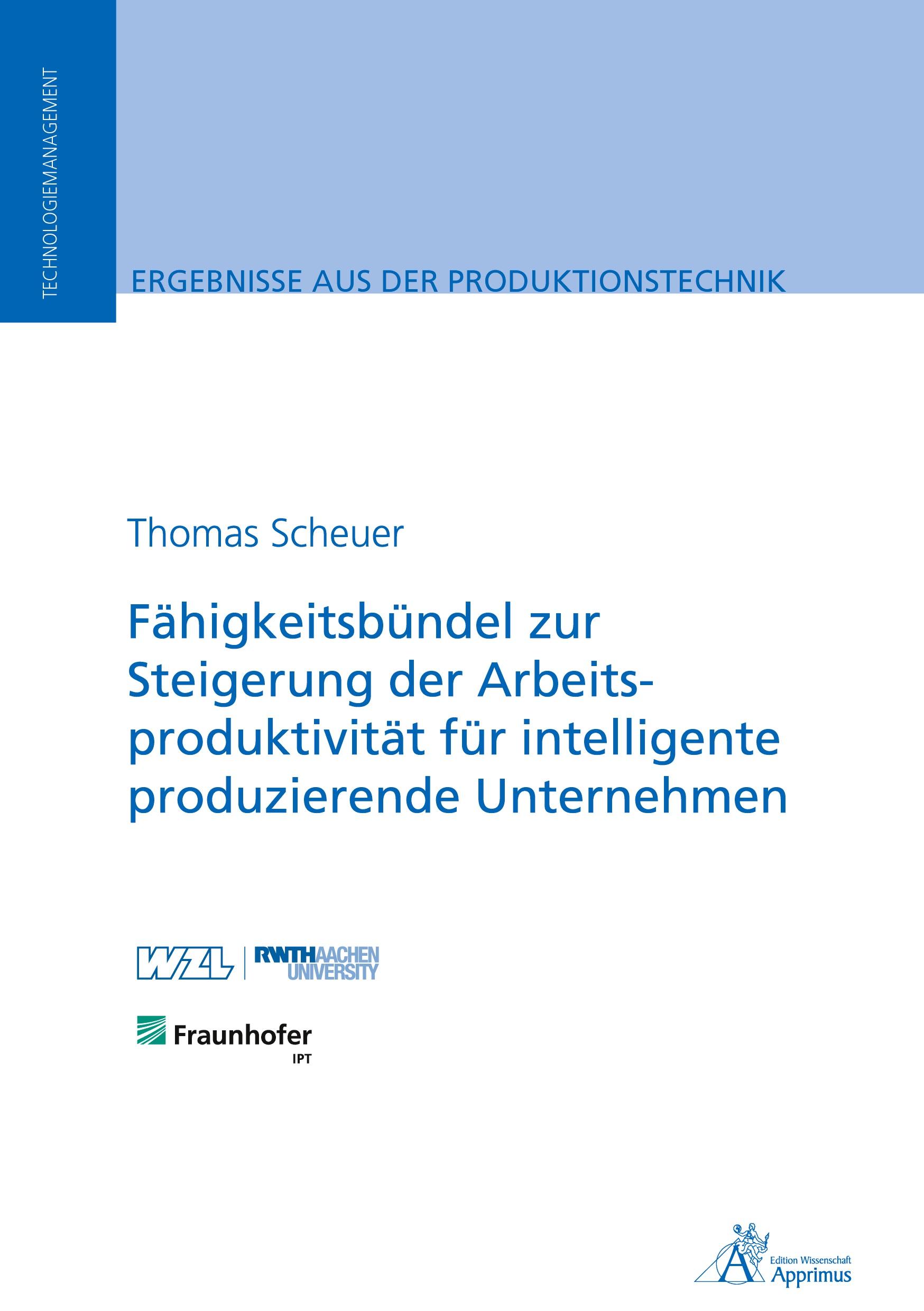 Vorderes Coverbild Fähigkeitsbündel zur Steigerung der Arbeitsproduktivität für intelligente produzierende Unternehmen
