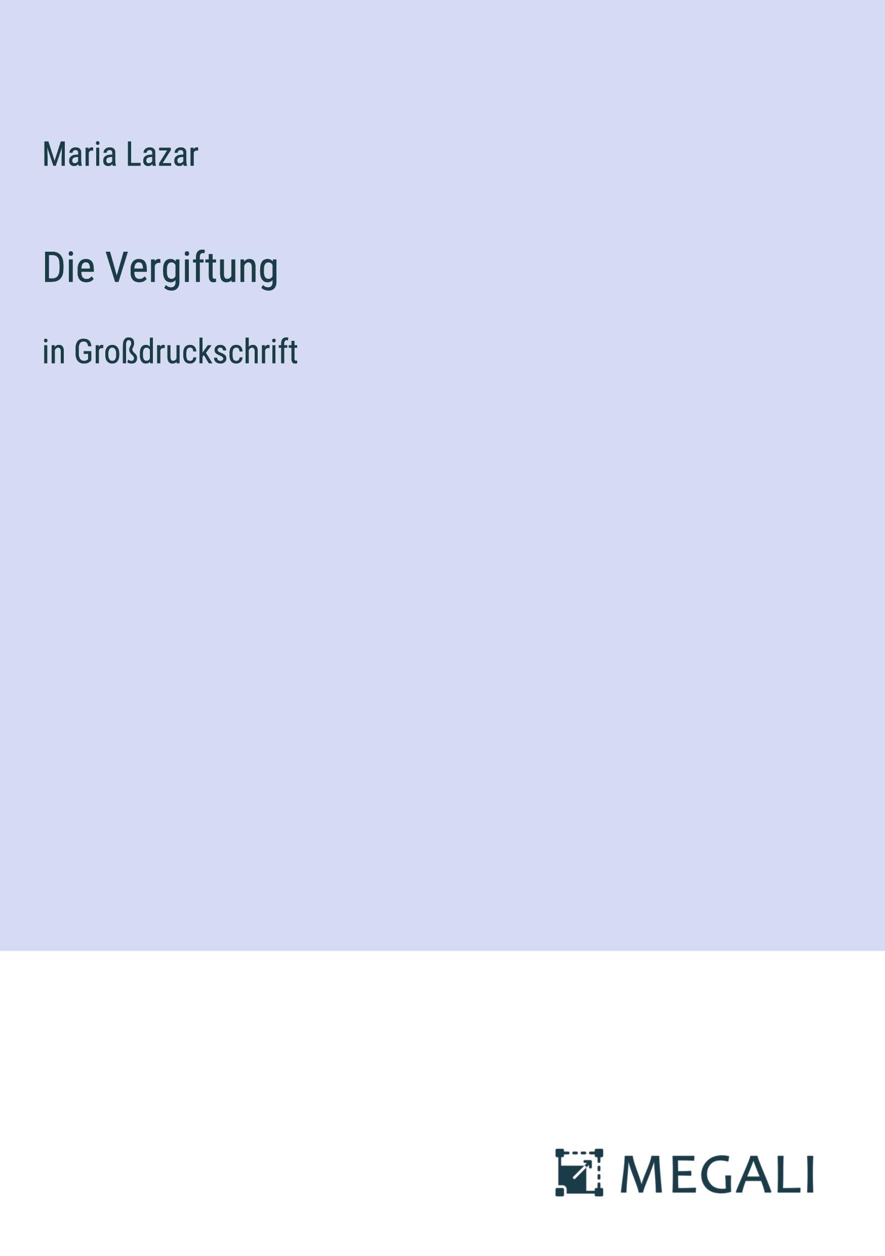 Vorderes Coverbild Die Vergiftung