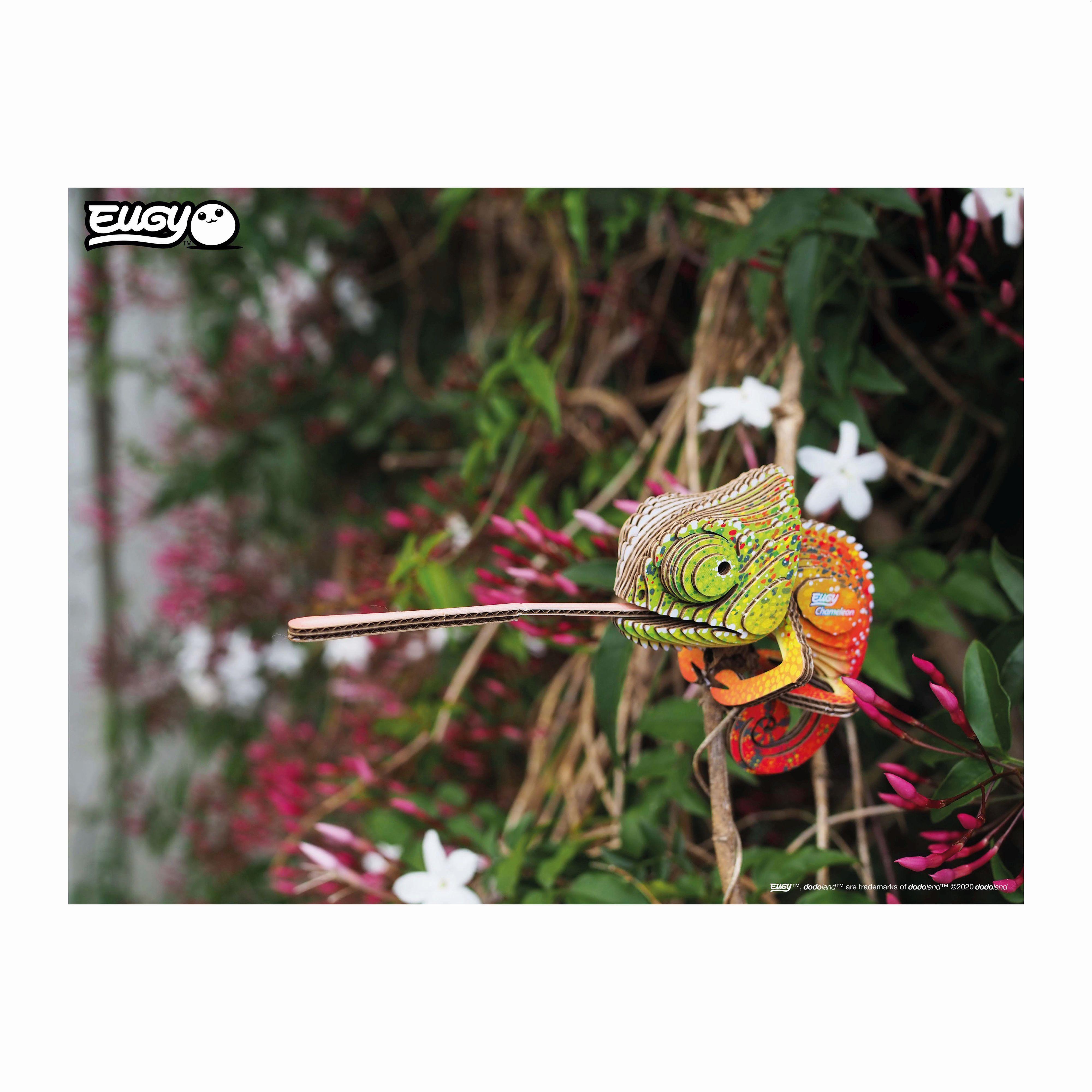 Beispielinhalt (Bild) EUGY - 3D Bastelset Chamäleon