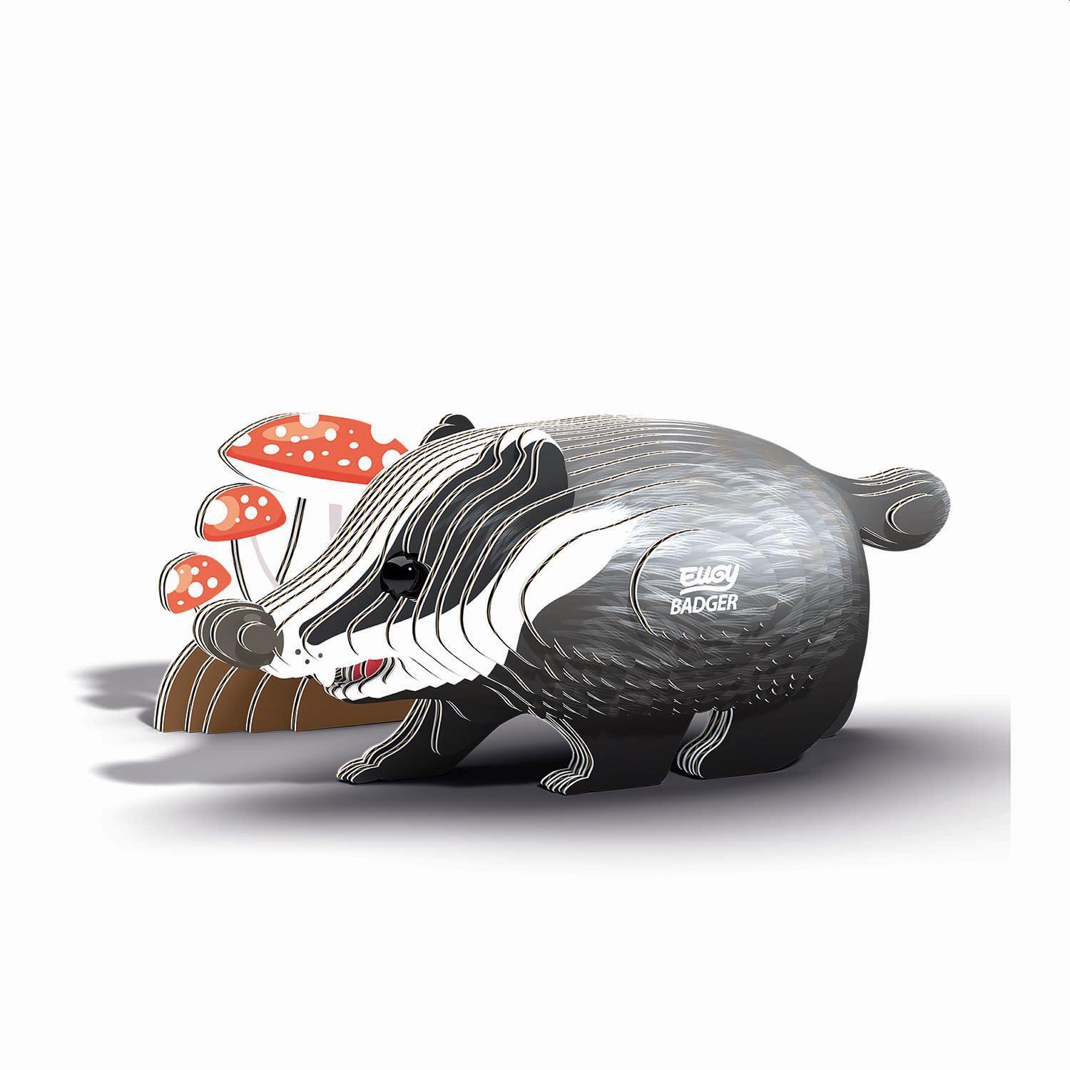 Beispielinhalt (Bild) EUGY - 3D Bastelset Dachs