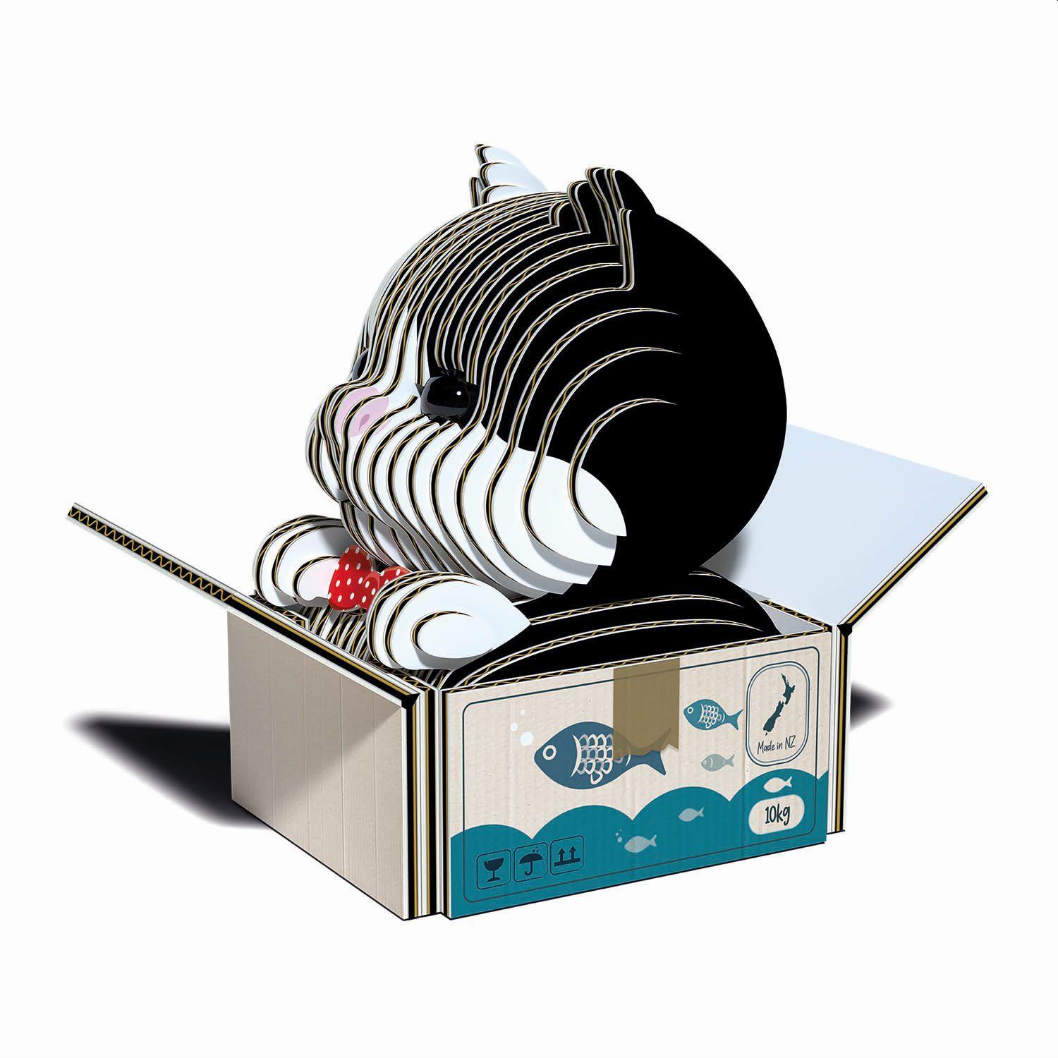 Beispielinhalt (Bild) EUGY - 3D Bastelset Tuxedo-Katze