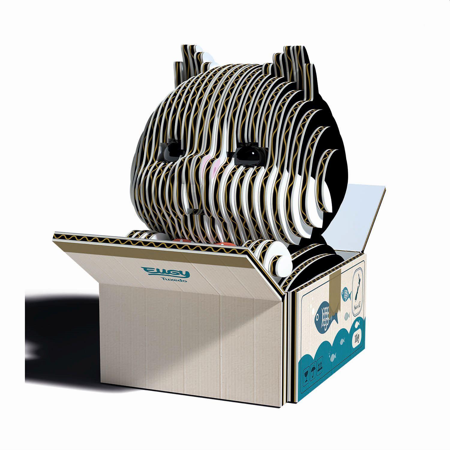 Beispielinhalt (Bild) EUGY - 3D Bastelset Tuxedo-Katze