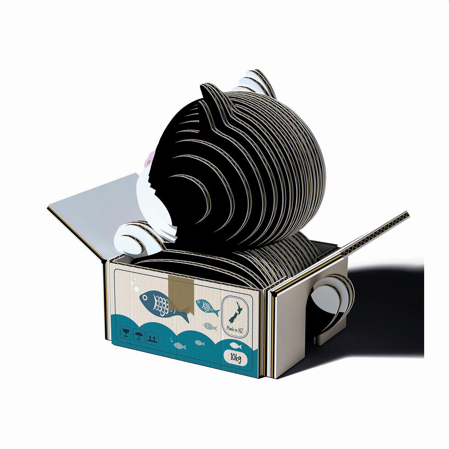 Beispielinhalt (Bild) EUGY - 3D Bastelset Tuxedo-Katze