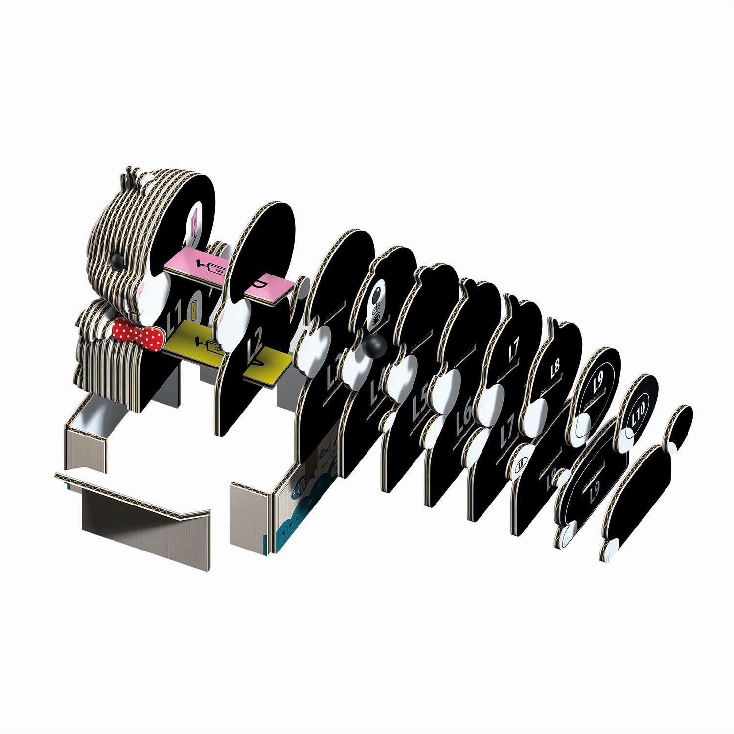 Beispielinhalt (Bild) EUGY - 3D Bastelset Tuxedo-Katze