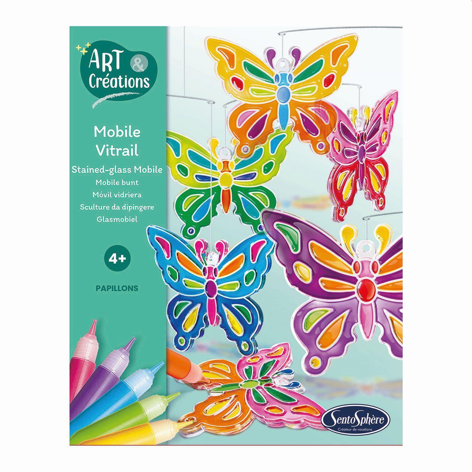 Beispielinhalt (Bild) SENTOSPHERE - Bastelset Mobile Schmetterlinge
