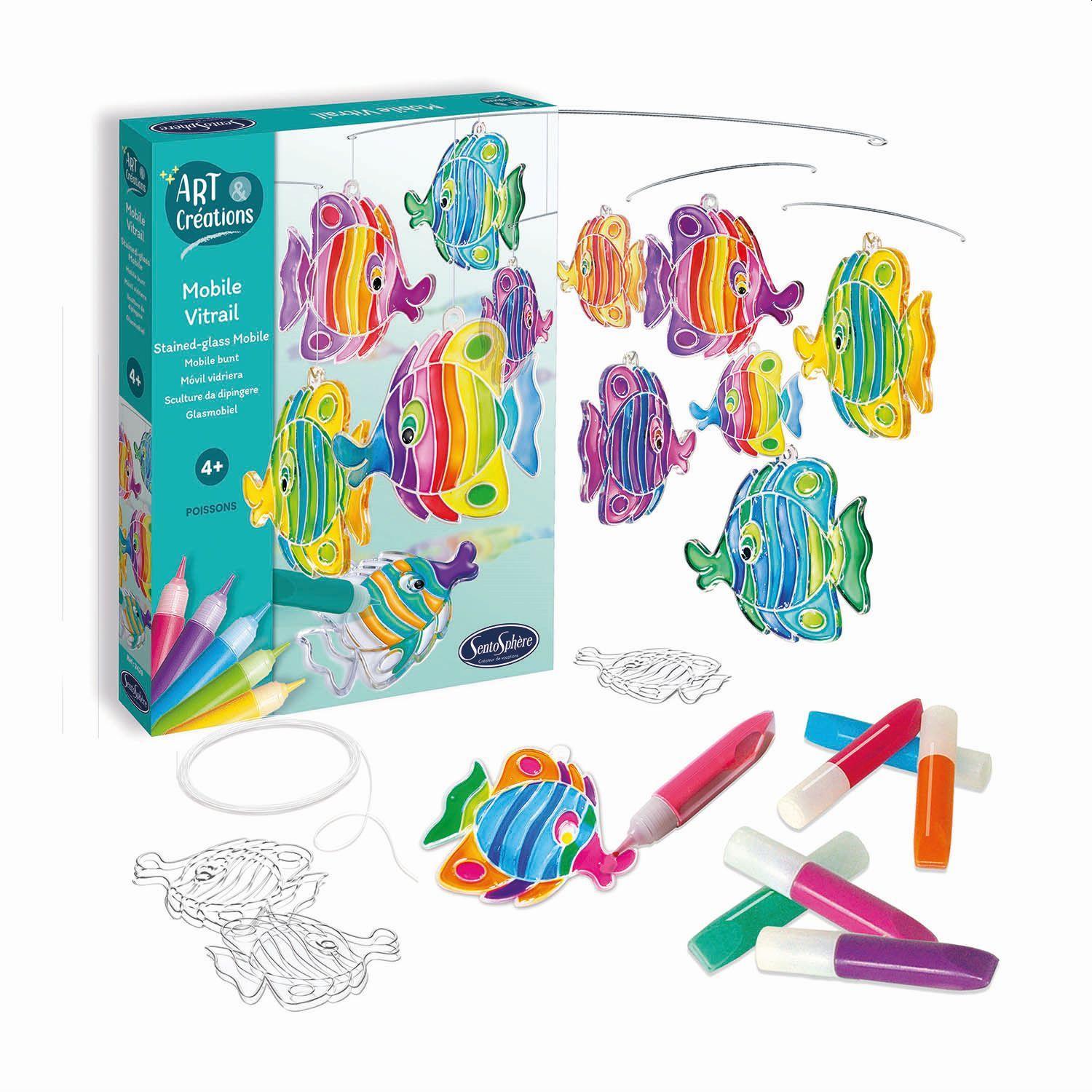 Beispielinhalt (Bild) SENTOSPHERE - Bastelset Mobile Fische