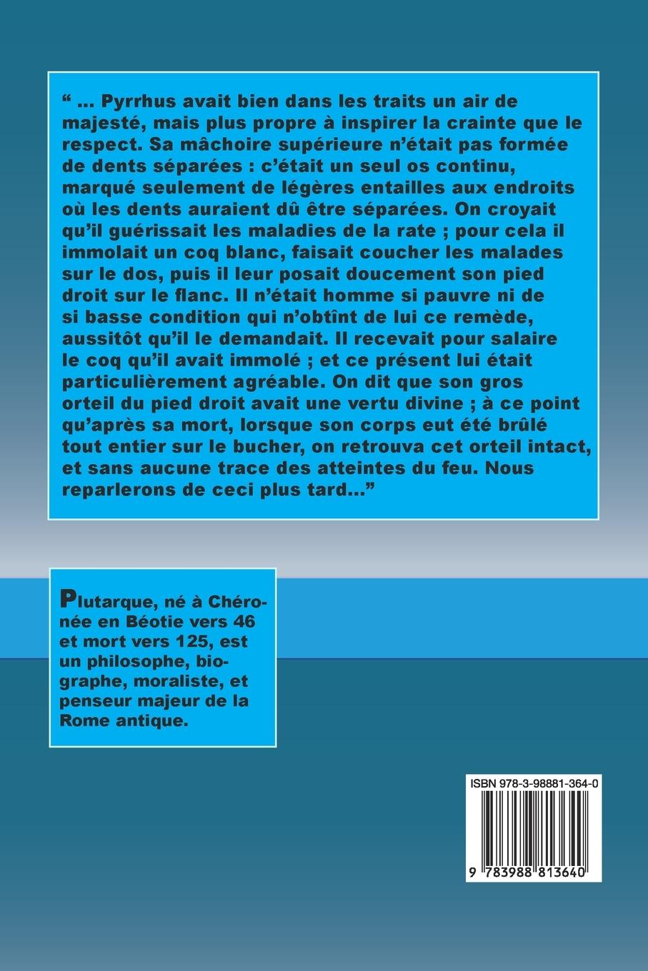 Rückseitencover Vie de Pyrrhus