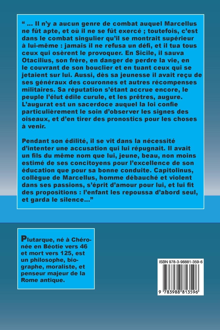 Rückseitencover Vie de Marcellus