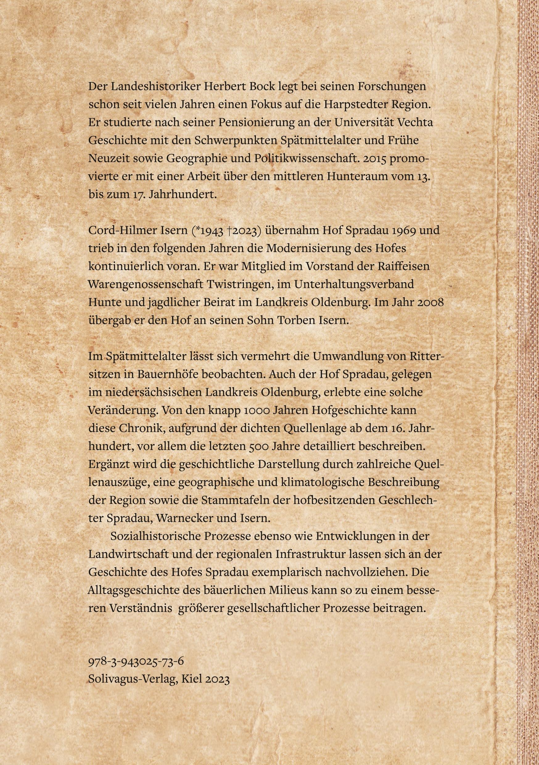 Rückseitencover Vom Rittersitz zum Bauernhof