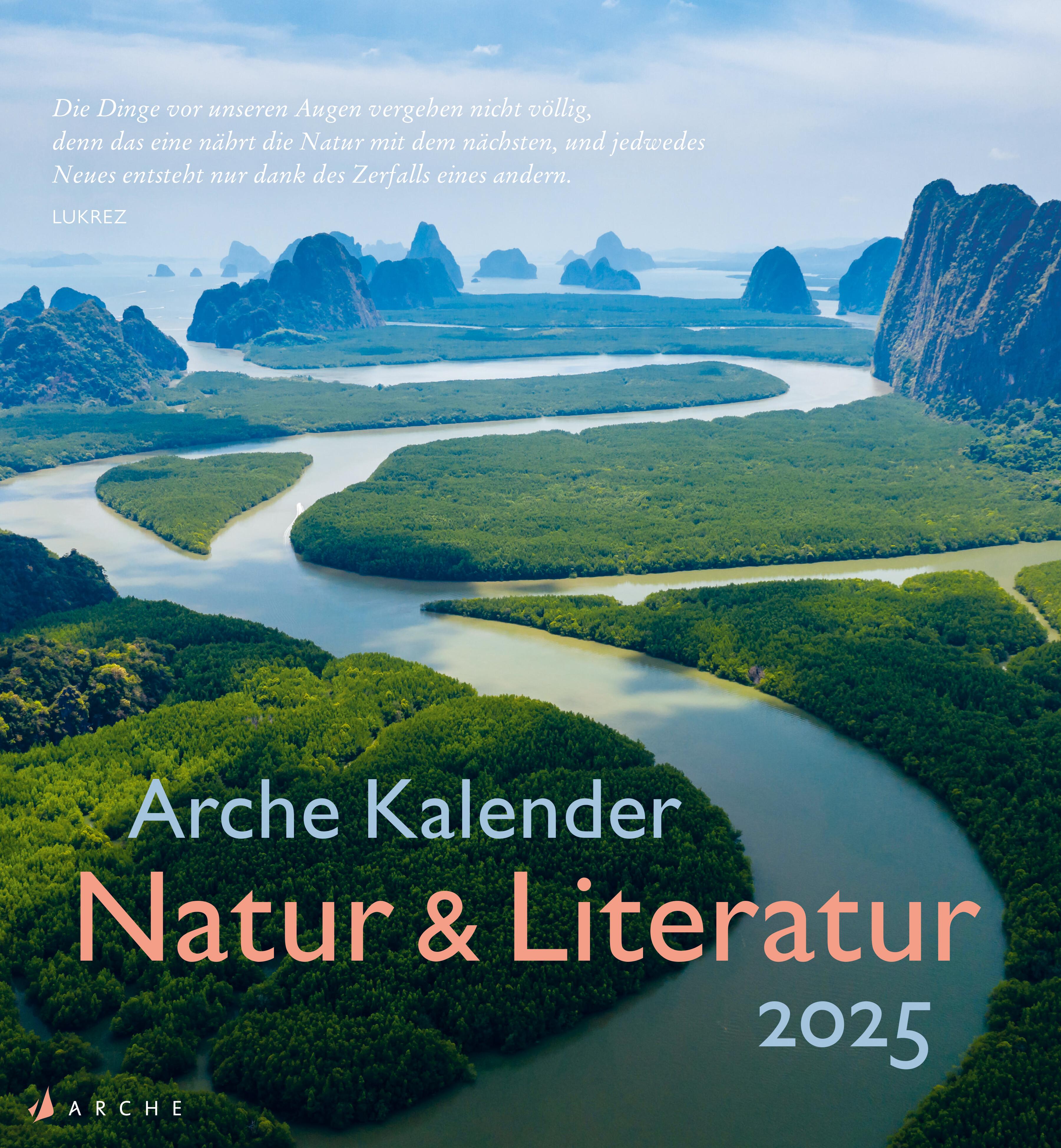 Vorderes Coverbild Arche Kalender Natur & Literatur 2025