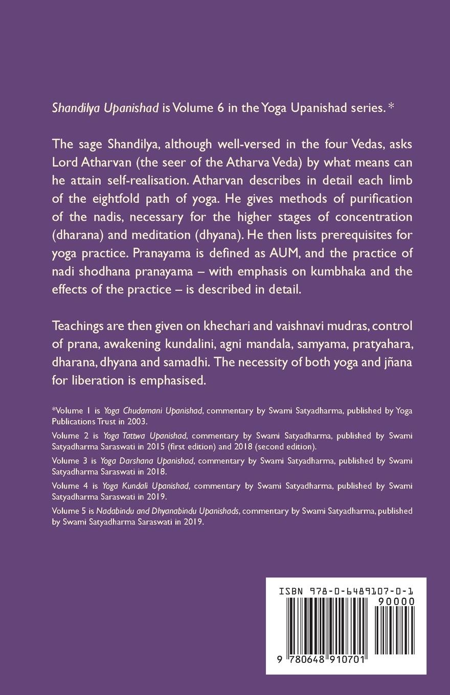 Rückseitencover Shandilya Upanishad