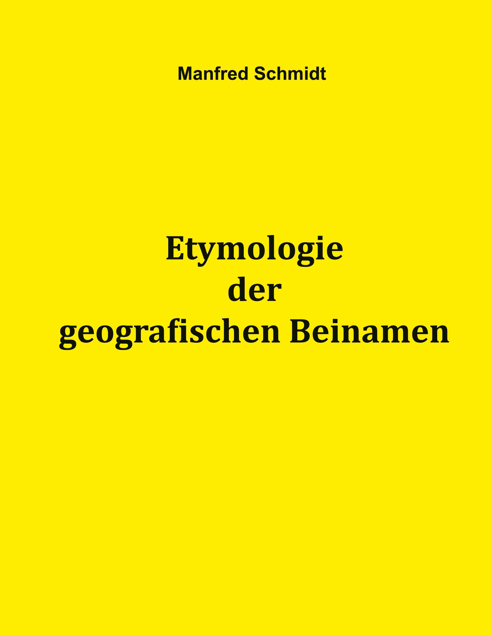 Vorderes Coverbild Etymologie der geografischen Beinamen