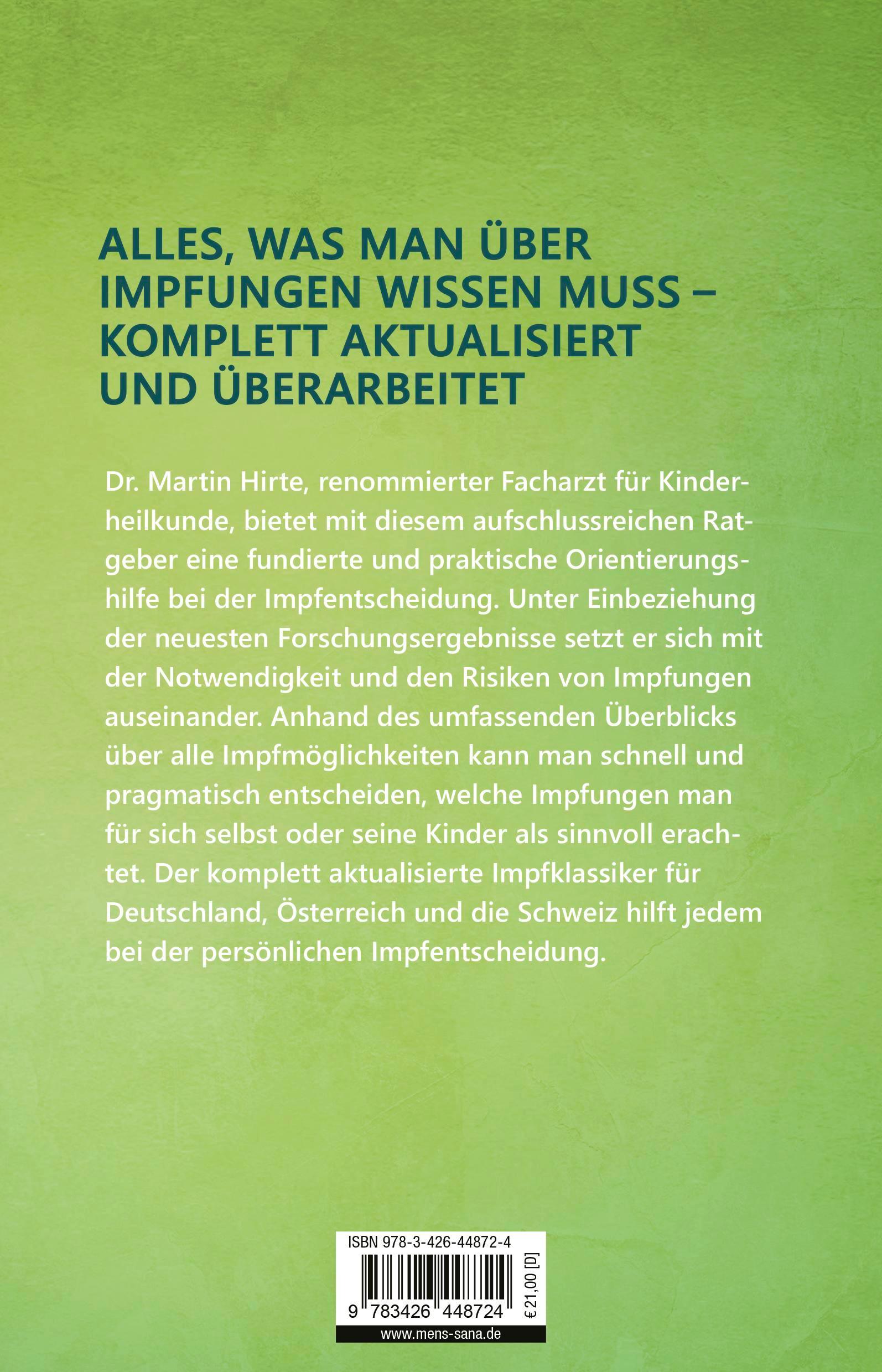 Rückseitencover Impfen Pro & Contra