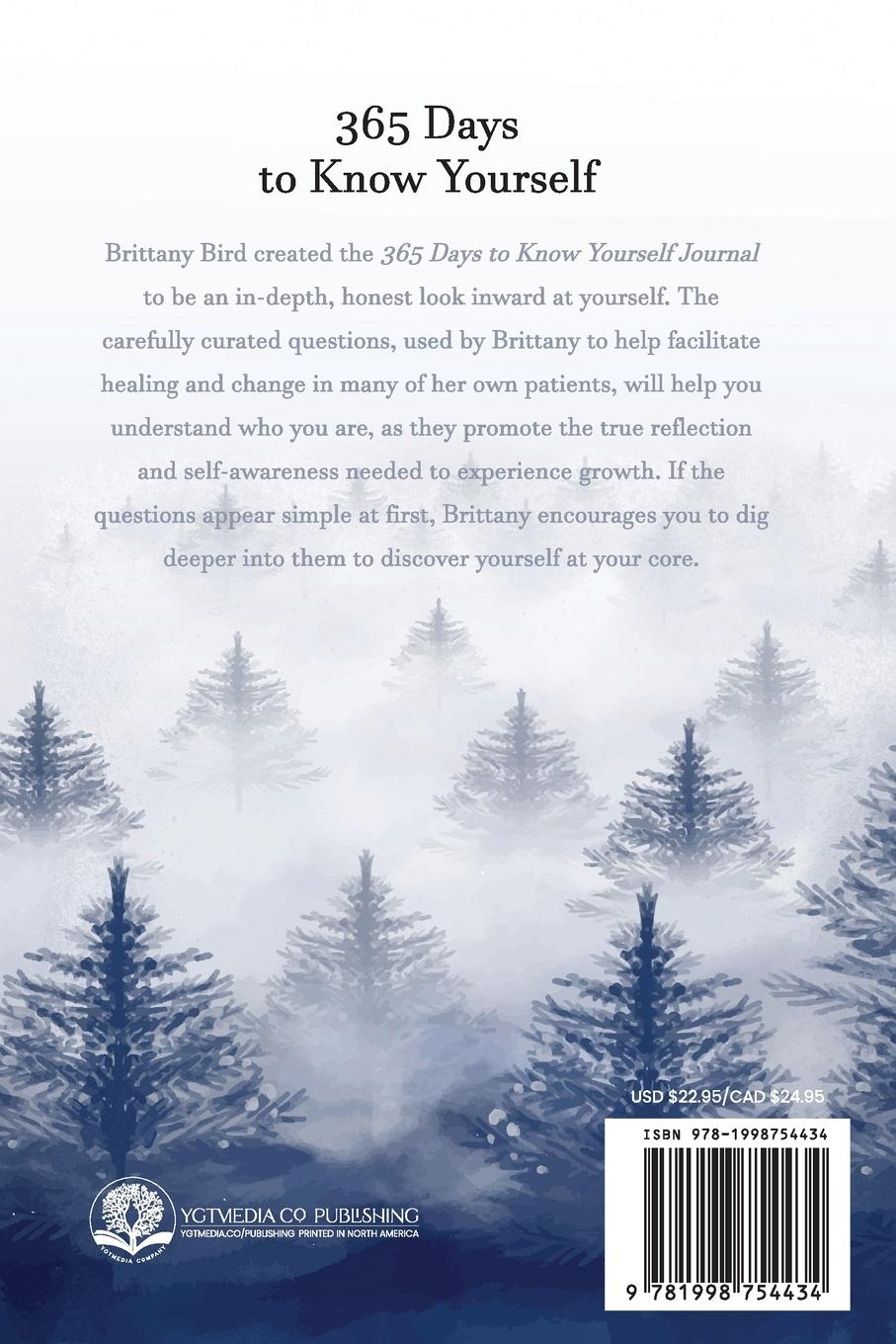 Rückseitencover 365 Days to Know Yourself