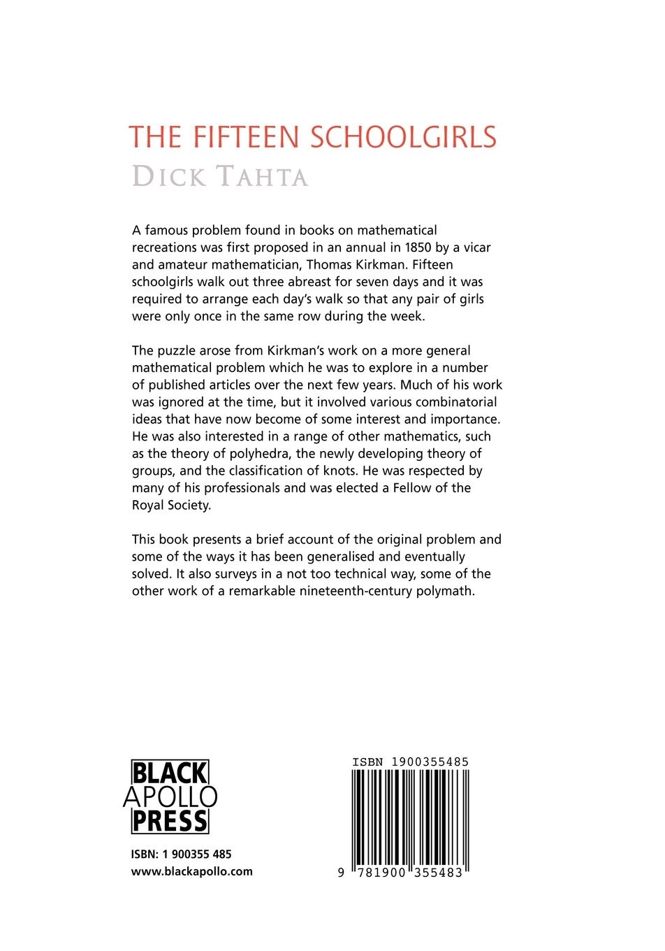 Rückseitencover The Fifteen Schoolgirls