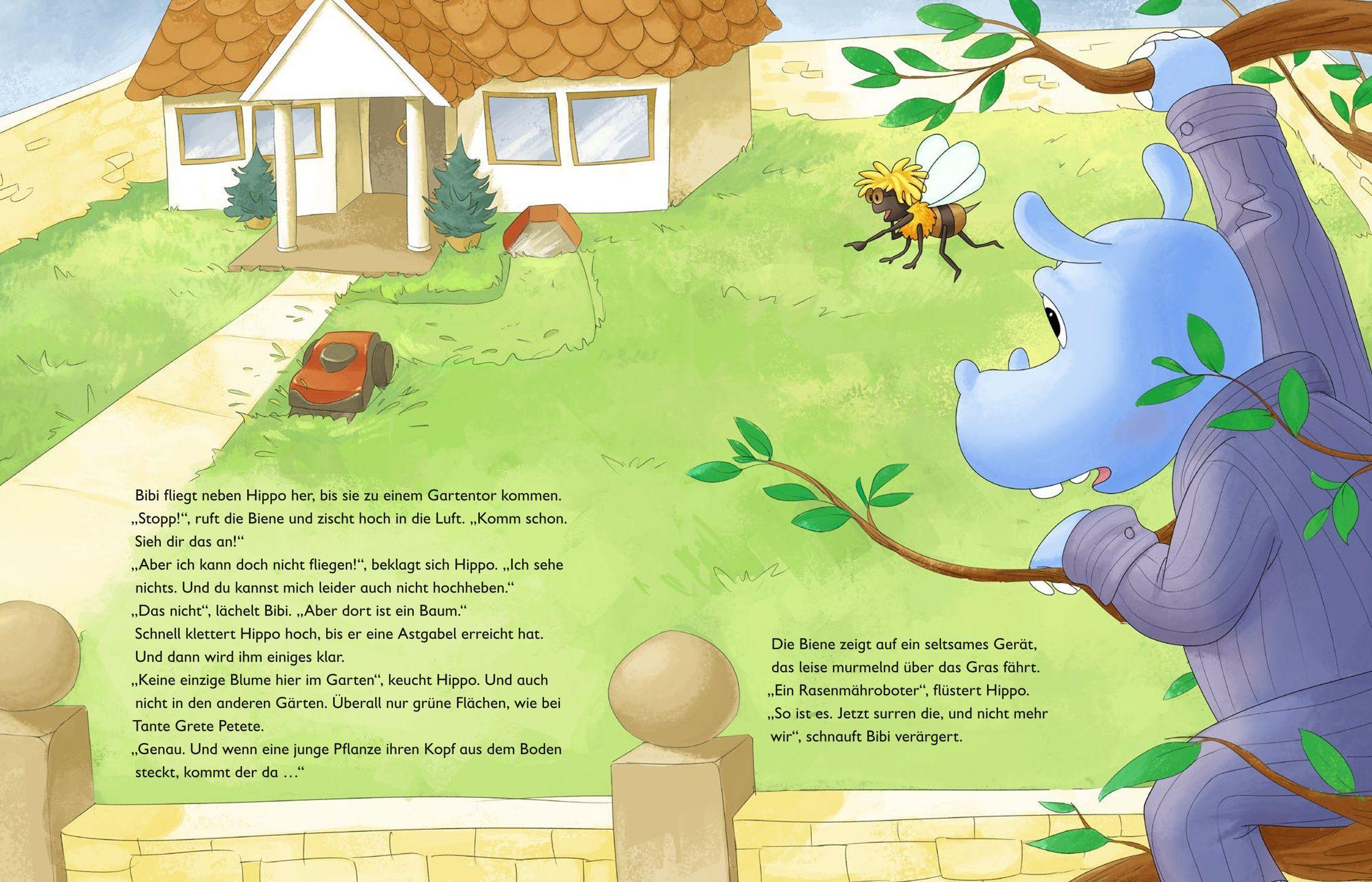 Beispielinhalt (Bild) Hippo und der Bienen-Summ-Mit