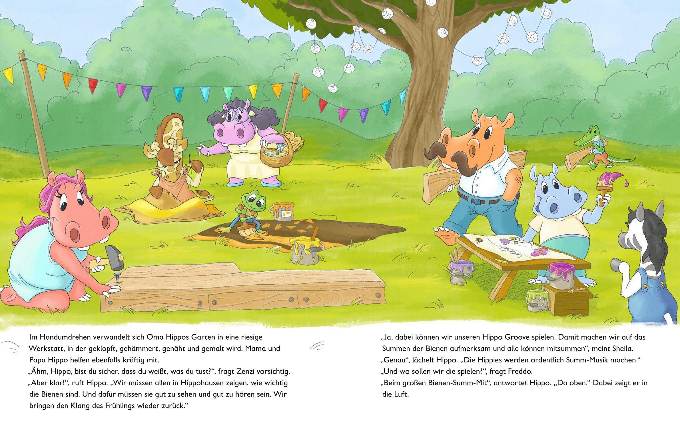 Beispielinhalt (Bild) Hippo und der Bienen-Summ-Mit