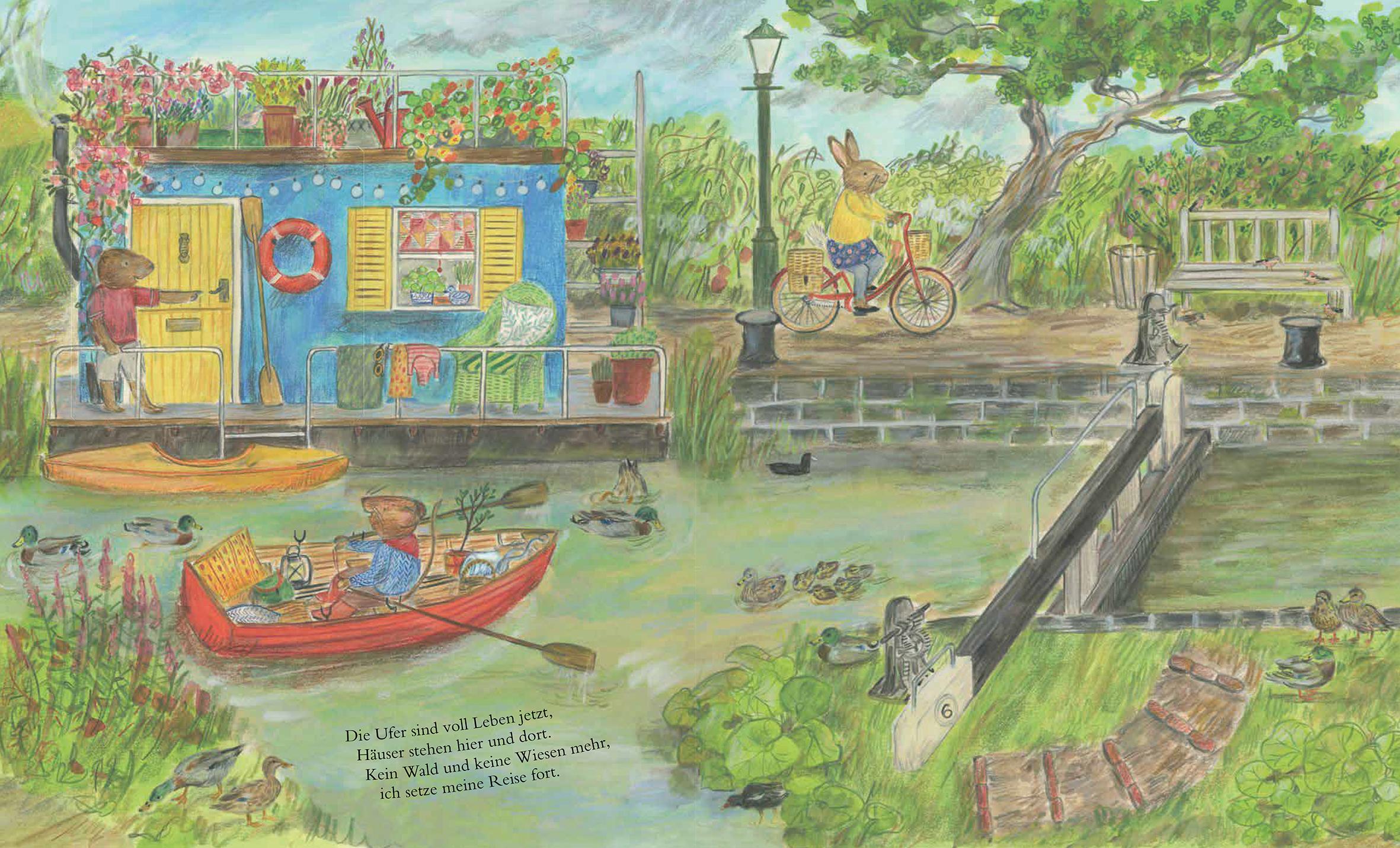 Beispielinhalt (Bild) Mit Maus auf dem Fluss