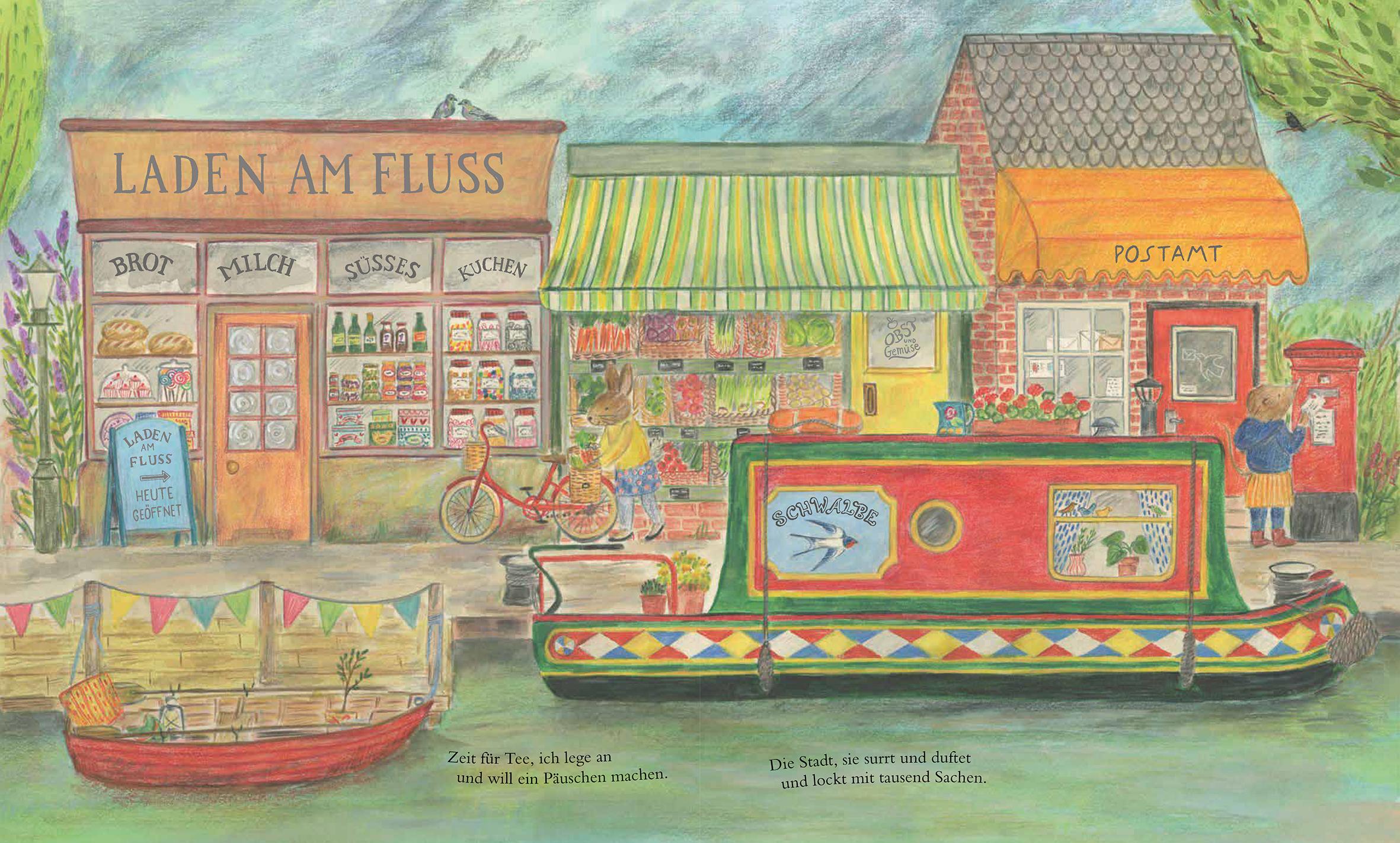 Beispielinhalt (Bild) Mit Maus auf dem Fluss