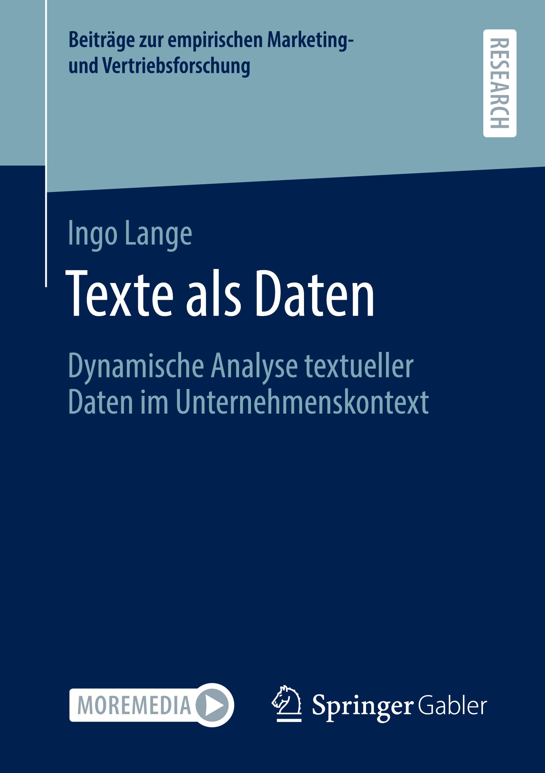 Vorderes Coverbild Texte als Daten