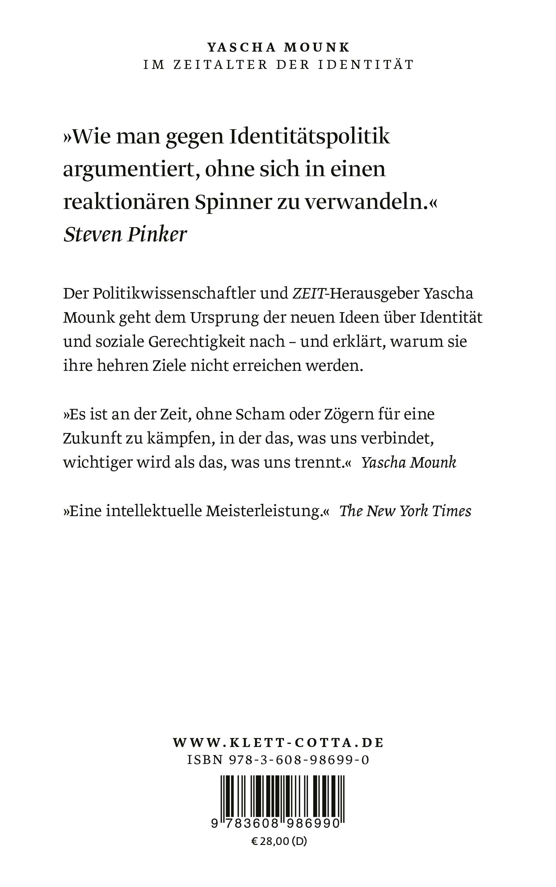 Rückseitencover Im Zeitalter der Identität