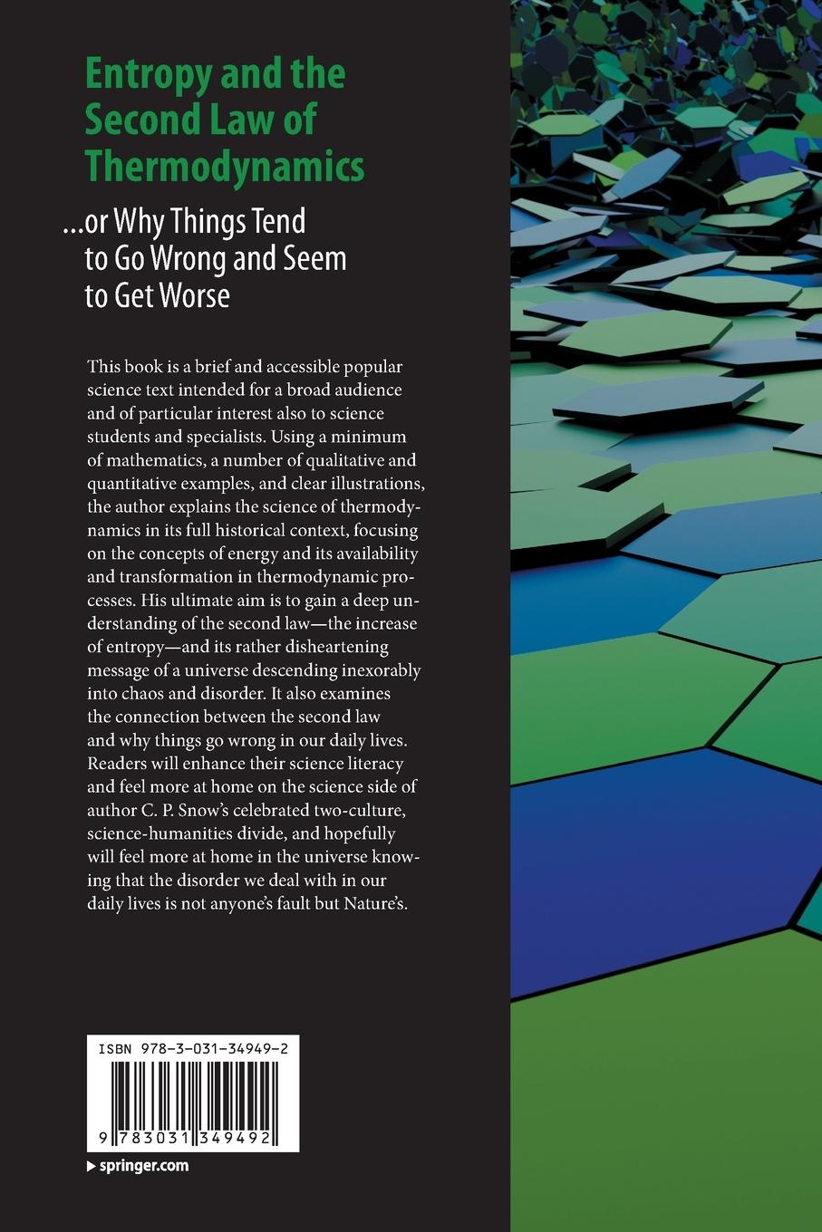 Rückseitencover Entropy and the Second Law of Thermodynamics