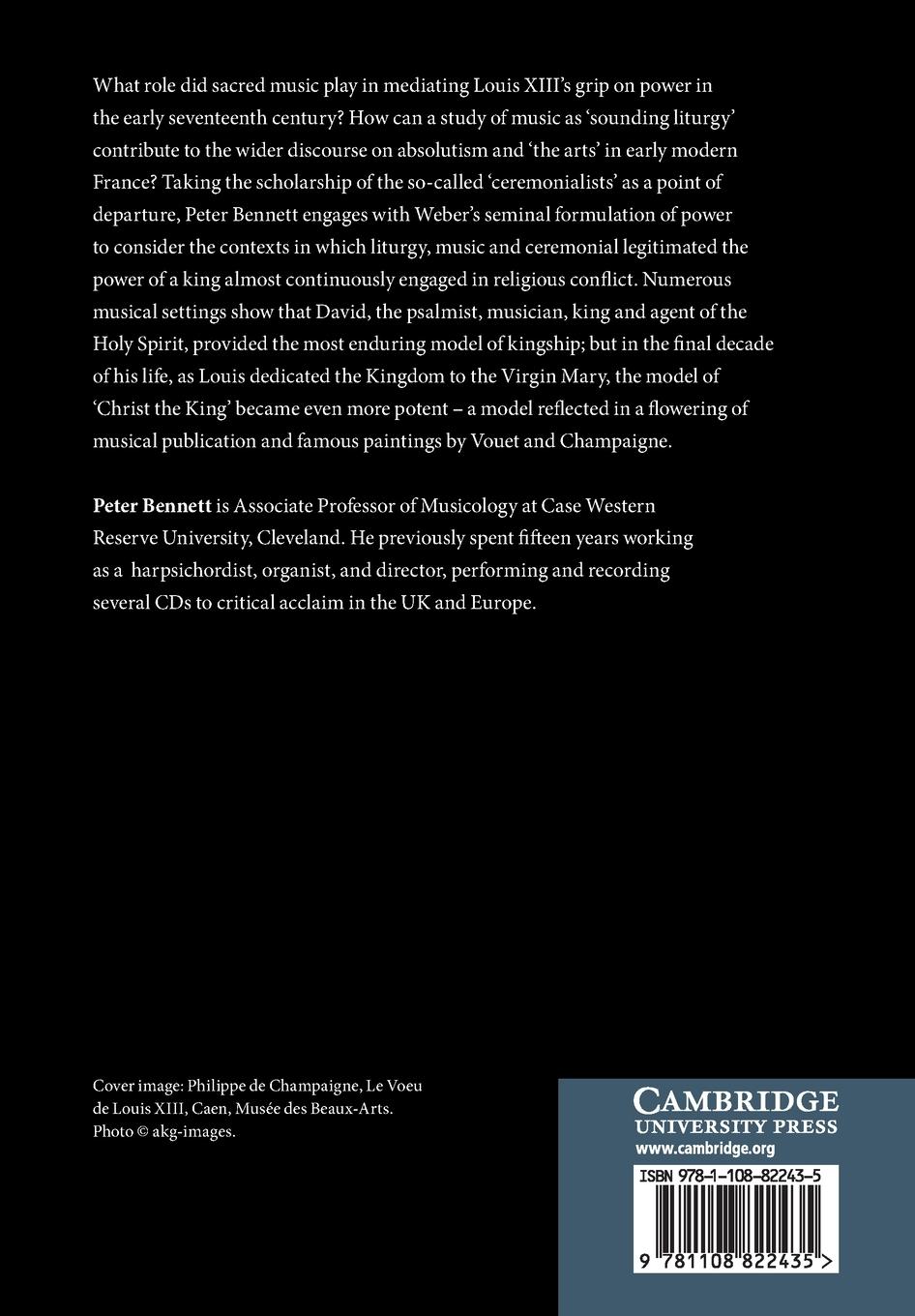 Rückseitencover Music and Power at the Court of Louis XIII