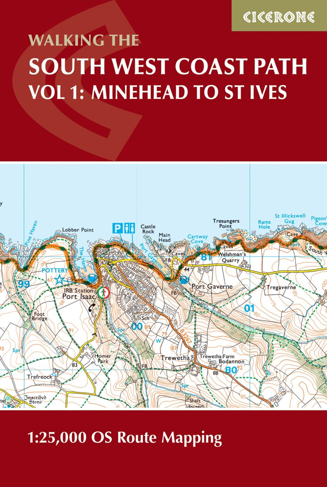 Vorderes Coverbild South West Coast Path Map Booklet - Vol 1: Minehead to St Ives