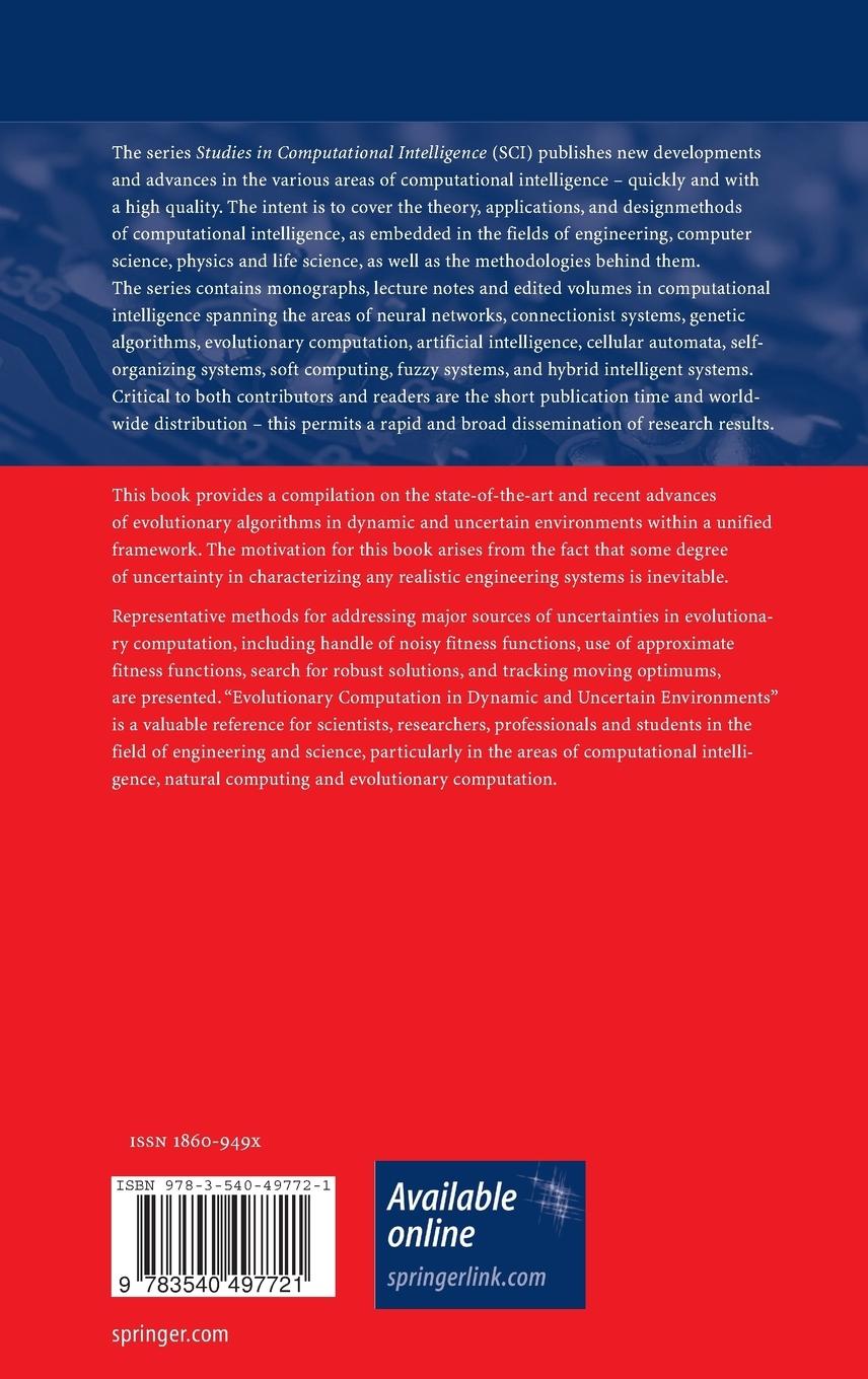 Rückseitencover Evolutionary Computation in Dynamic and Uncertain Environments