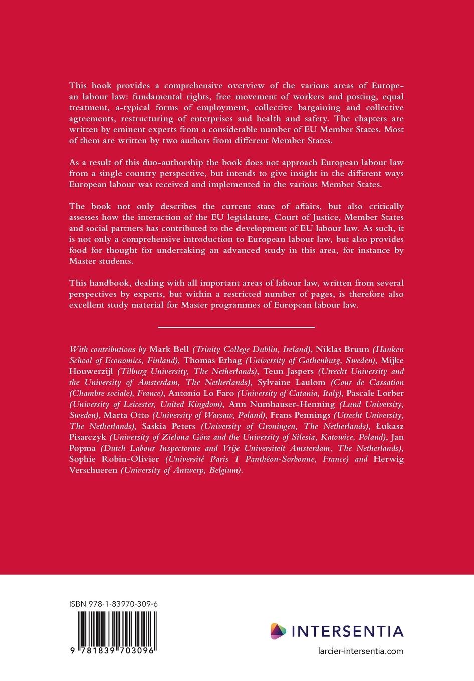 Rückseitencover European Labour Law (2nd edition)