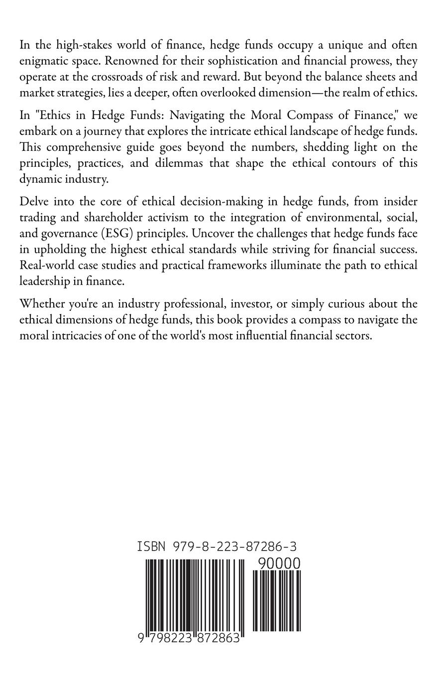 Rückseitencover Ethics in Hedge Funds