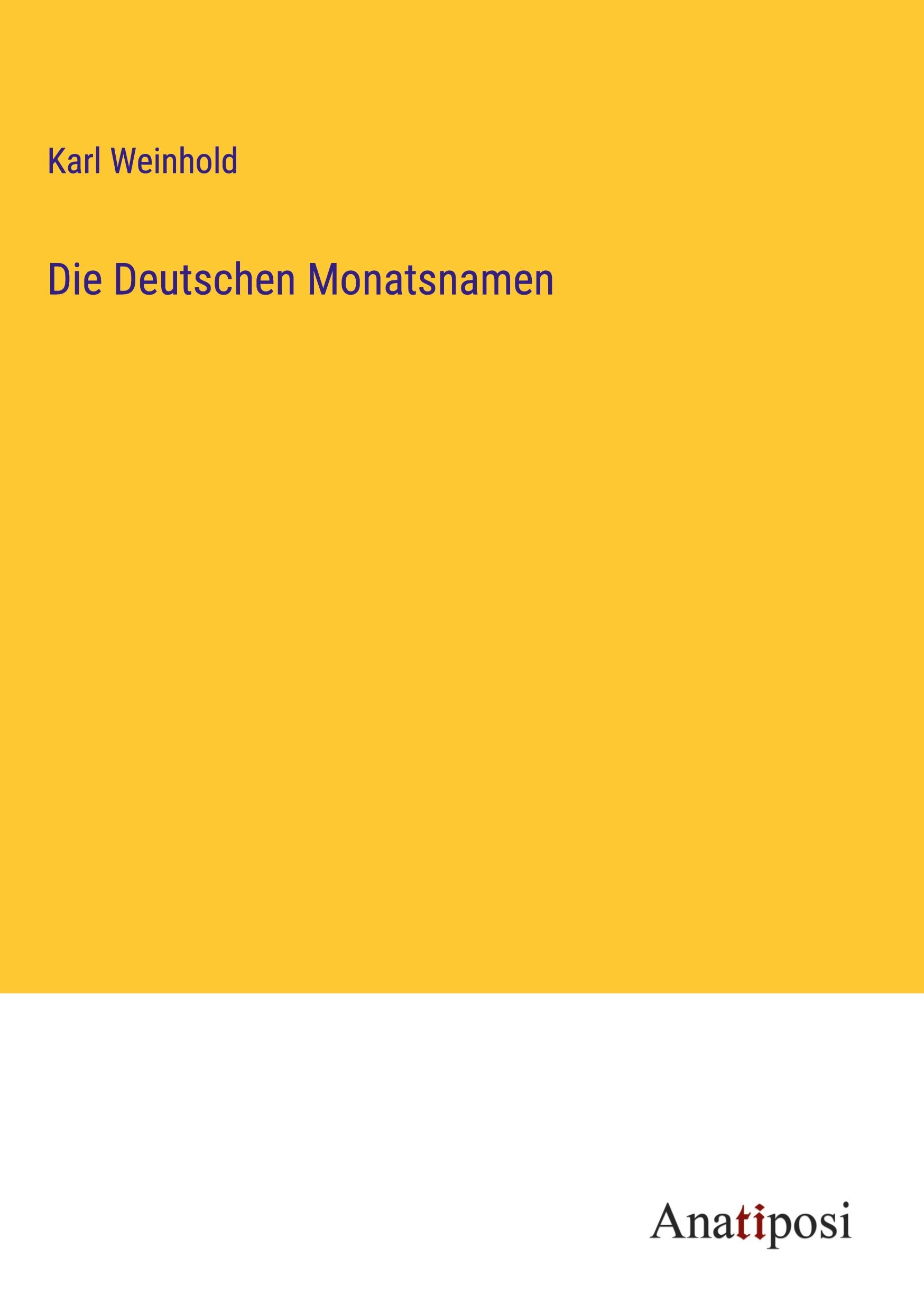 Vorderes Coverbild Die Deutschen Monatsnamen