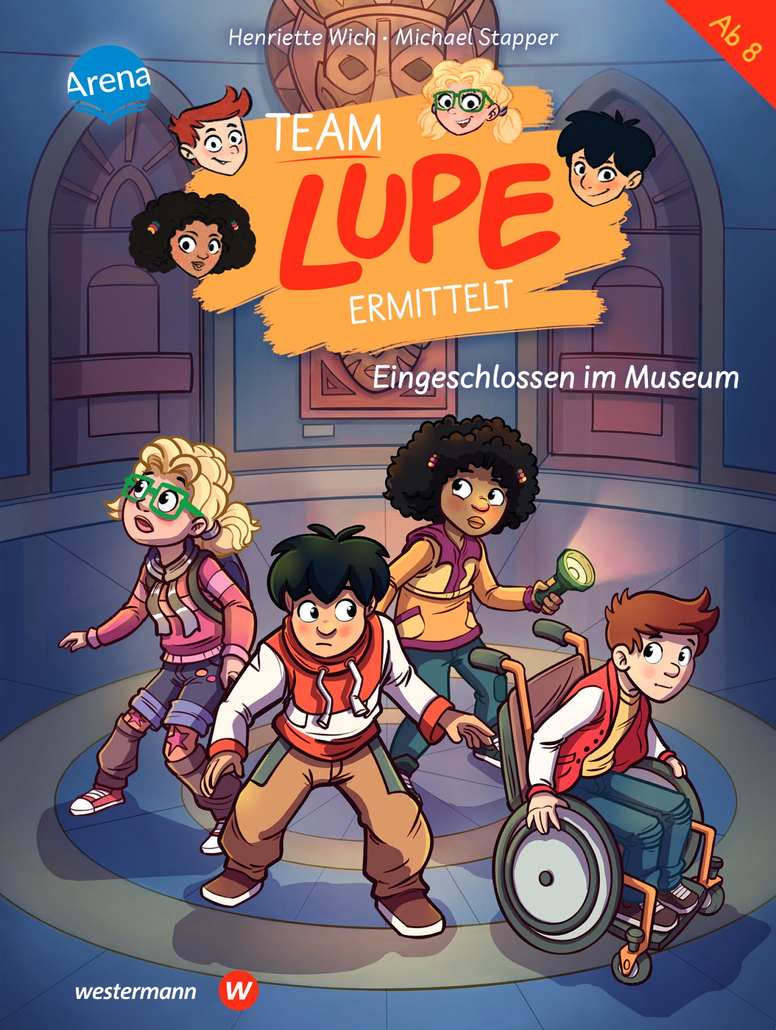 Vorderes Coverbild TEAM LUPE ermittelt (4). Eingeschlossen im Museum