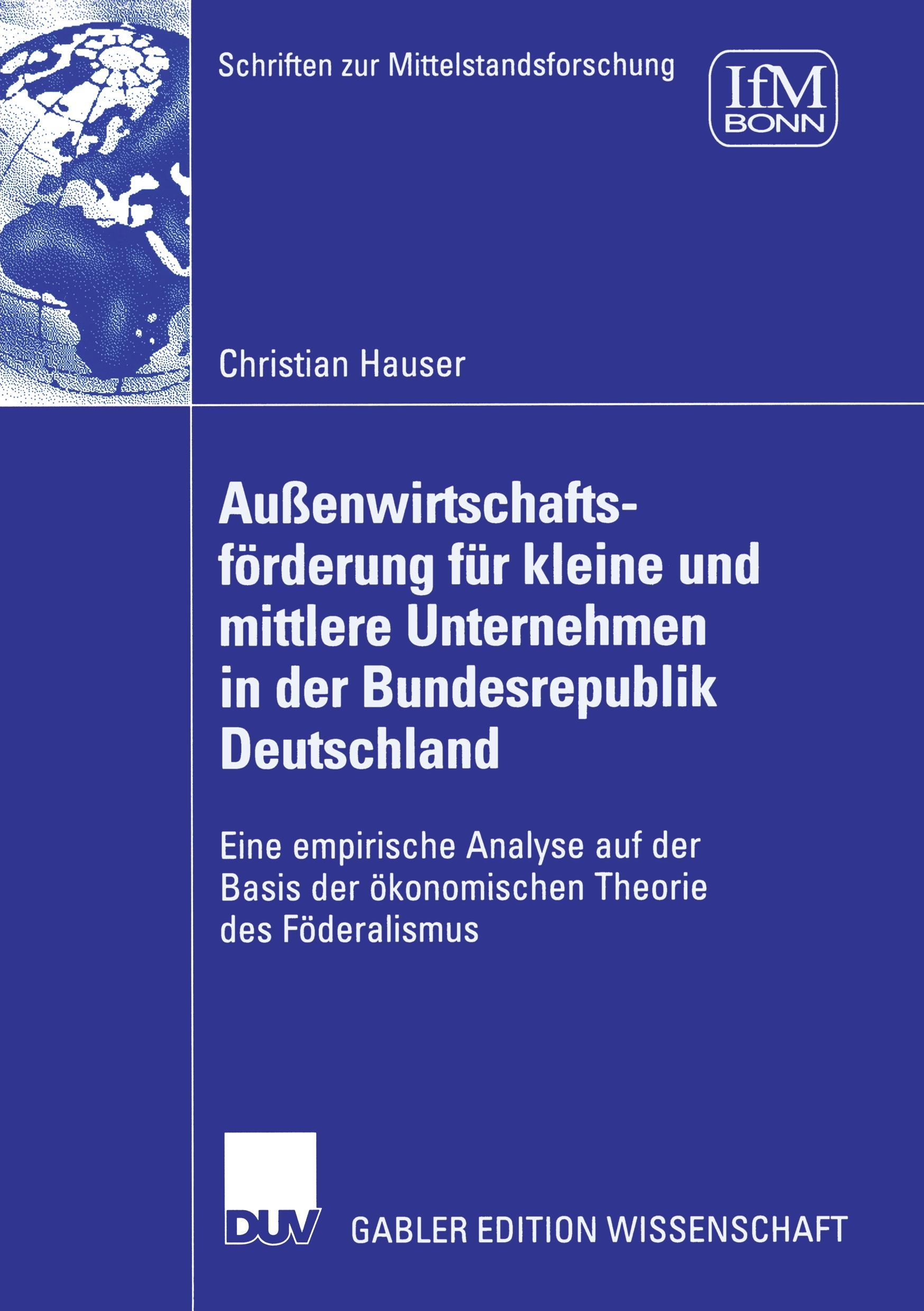 Vorderes Coverbild Außenwirtschaftsförderung für kleine und mittlere Unternehmen in der Bundesrepublik Deutschland