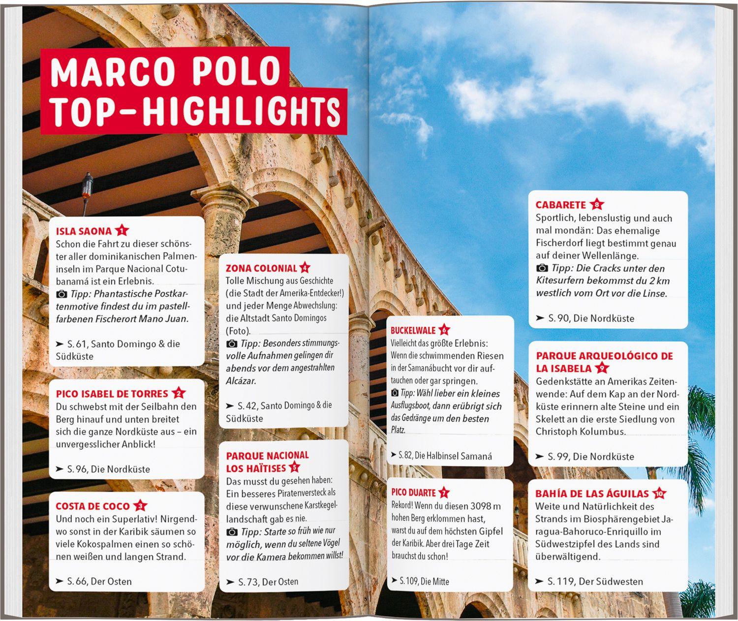 Beispielinhalt (Bild) MARCO POLO Reiseführer Dominikanische Republik
