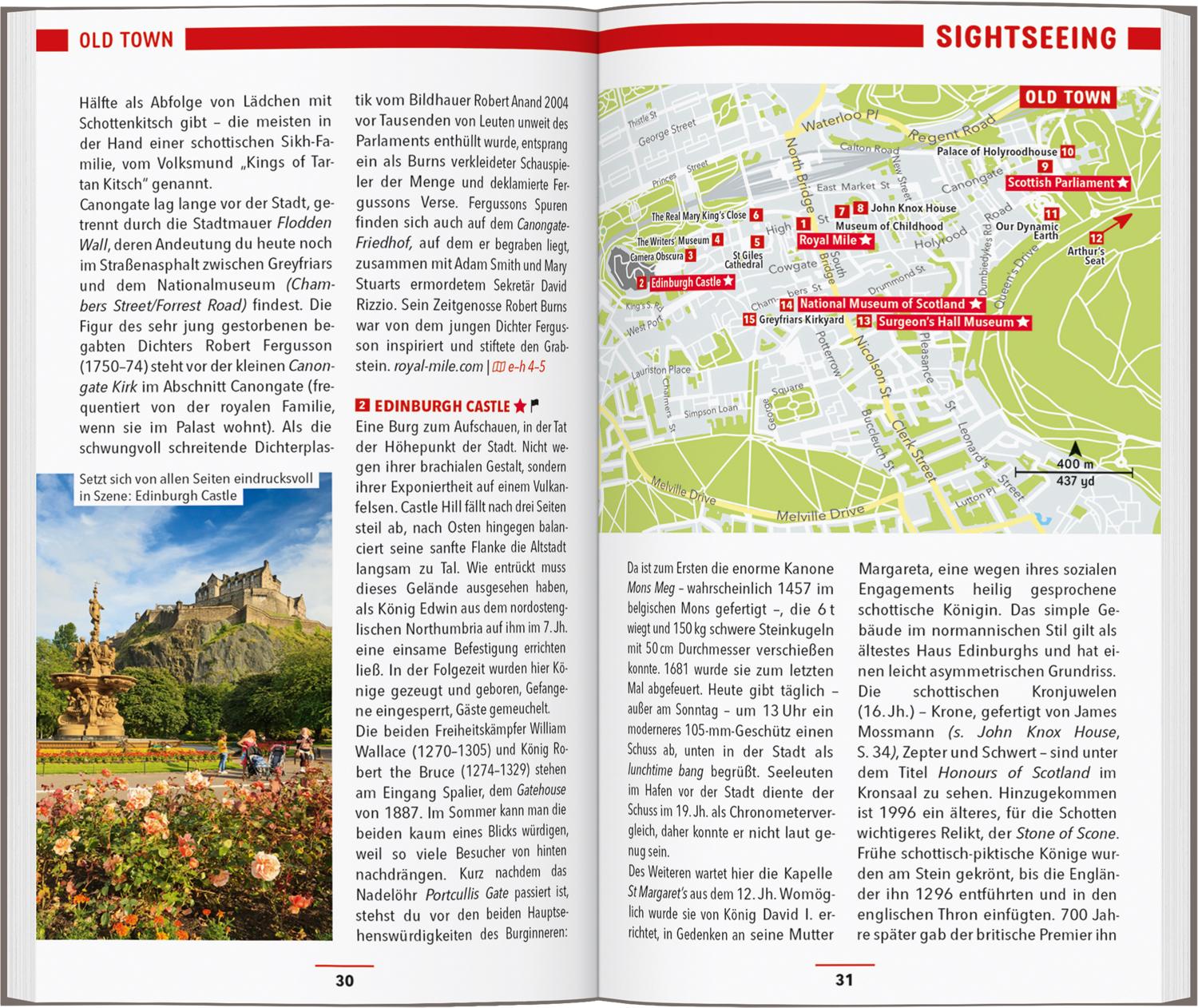 Beispielinhalt (Bild) MARCO POLO Reiseführer Edinburgh