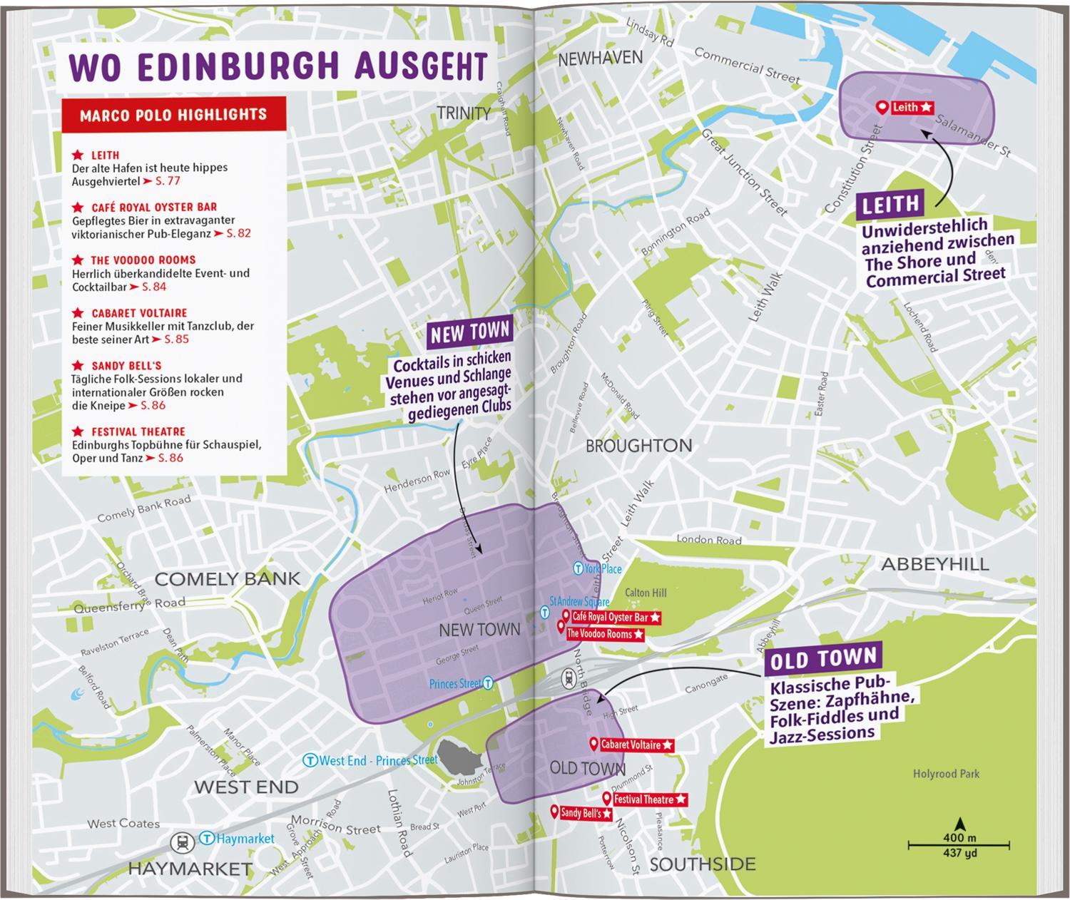 Beispielinhalt (Bild) MARCO POLO Reiseführer Edinburgh