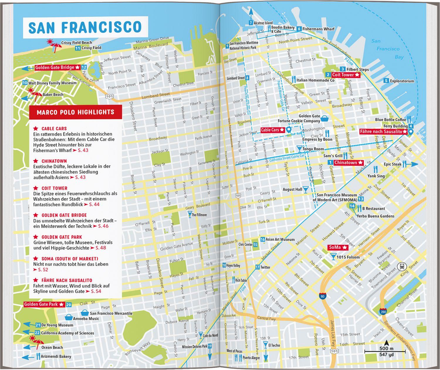 Beispielinhalt (Bild) MARCO POLO Reiseführer Kalifornien