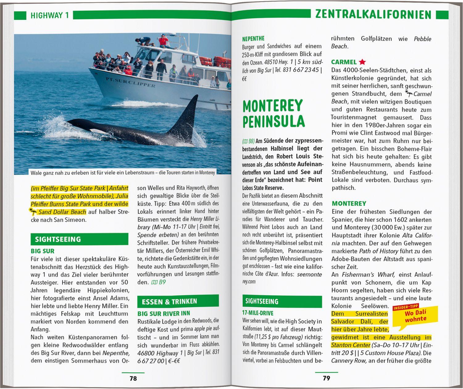 Beispielinhalt (Bild) MARCO POLO Reiseführer Kalifornien