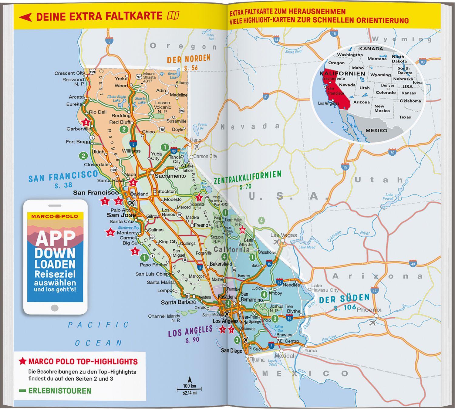 Beispielinhalt (Bild) MARCO POLO Reiseführer Kalifornien