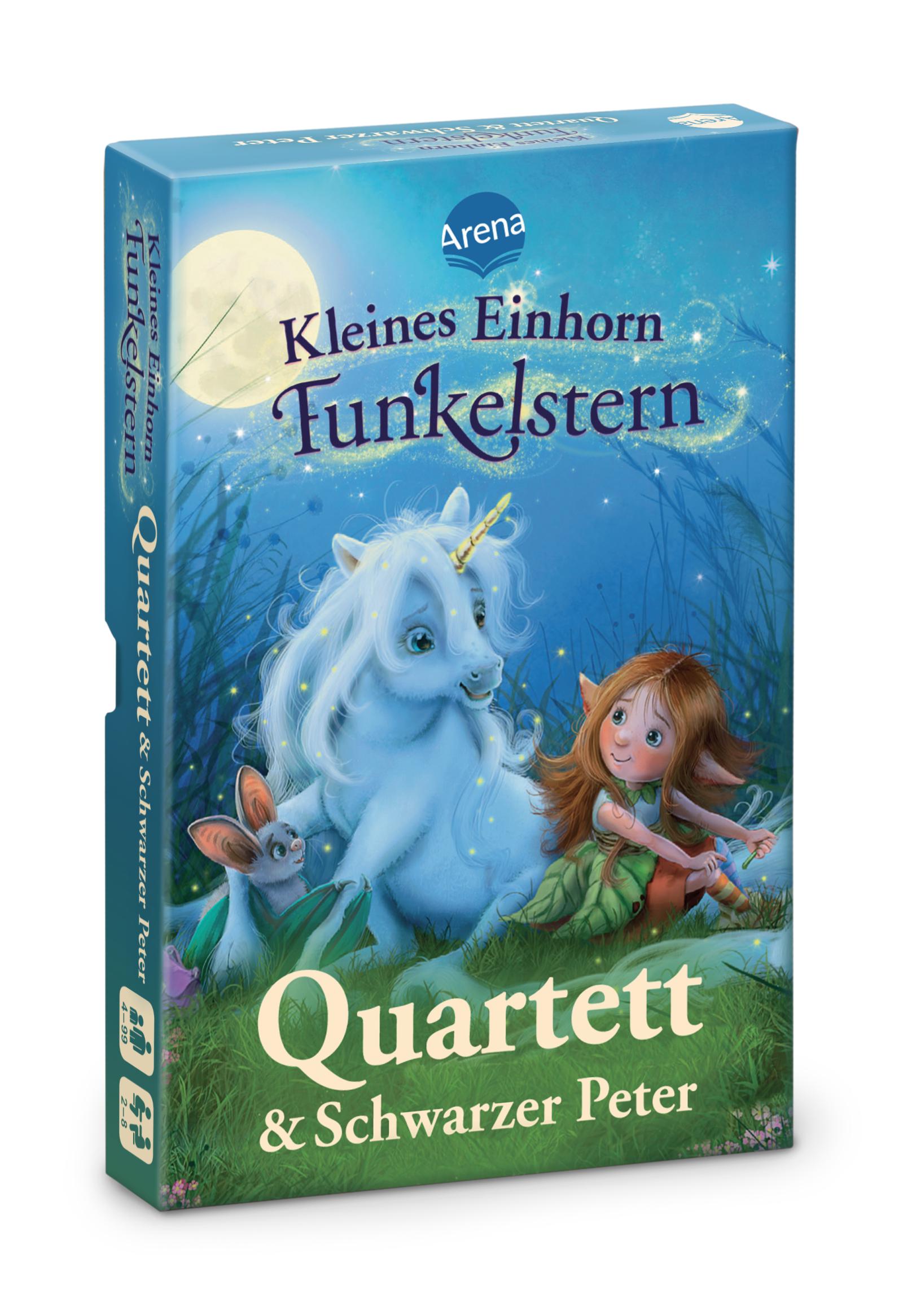 Vorderes Coverbild Kleines Einhorn Funkelstern. Quartett & Schwarzer Peter