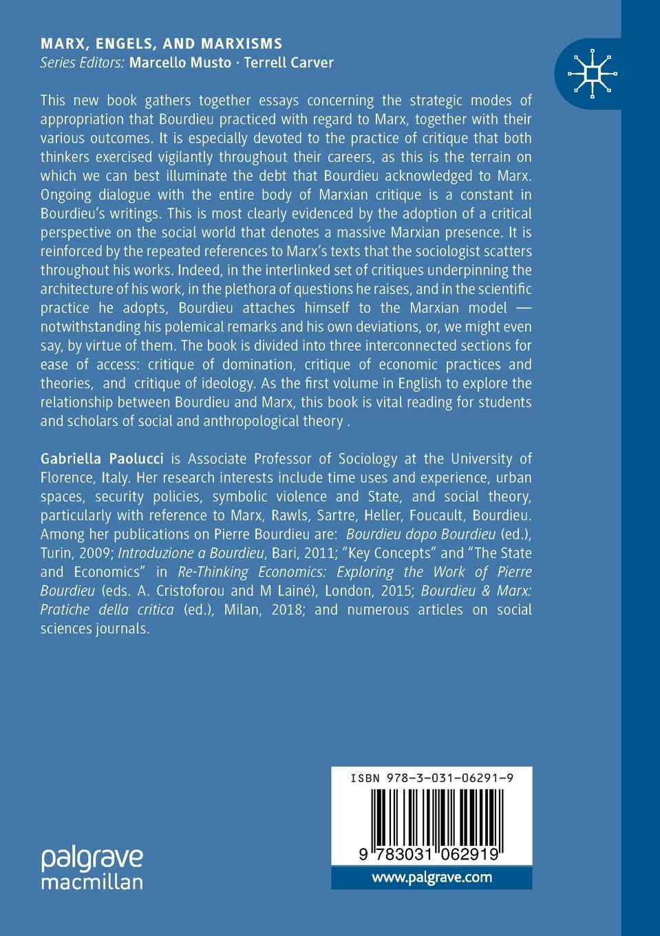 Rückseitencover Bourdieu and Marx