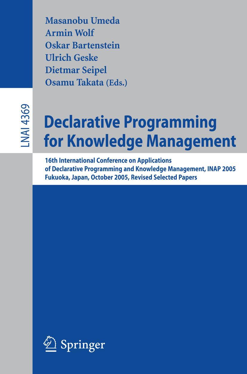 Vorderes Coverbild Declarative Programming for Knowledge Management