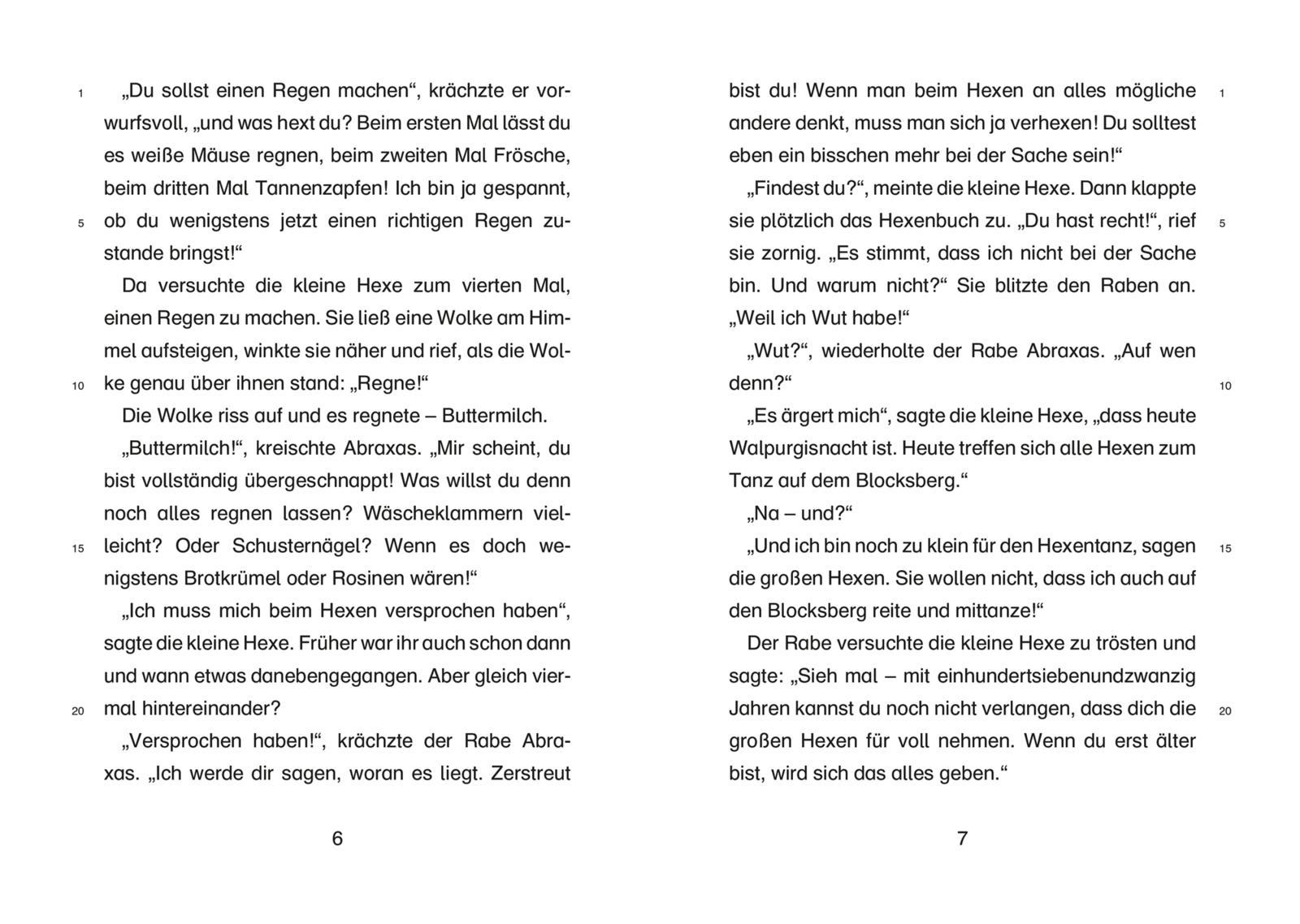 Beispielinhalt (Bild) Die kleine Hexe. Schulausgabe