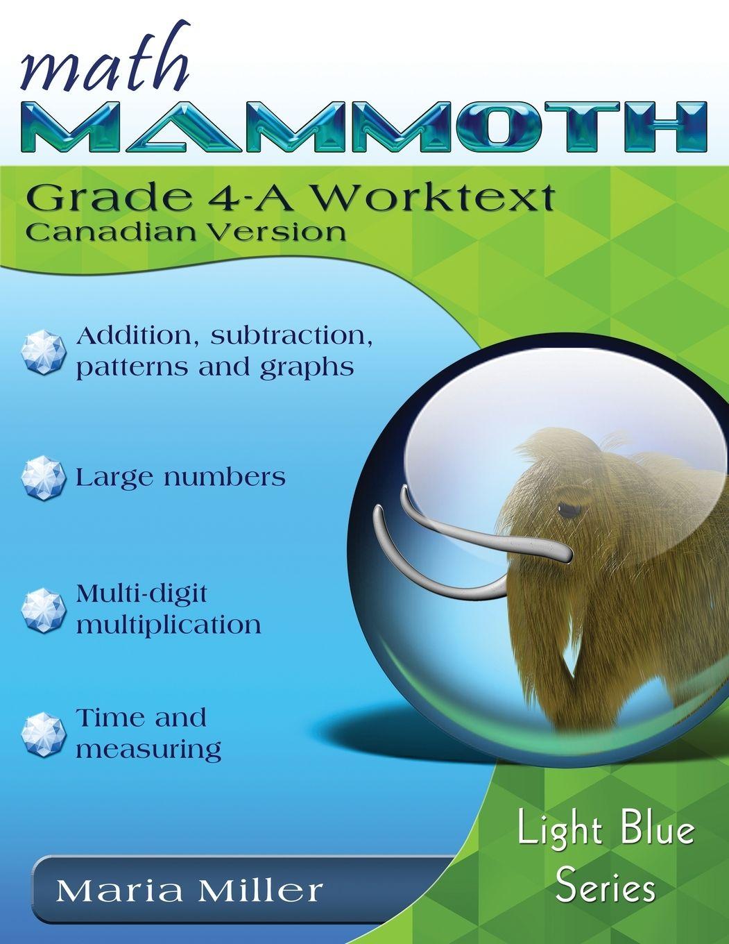 Vorderes Coverbild Math Mammoth Grade 4-A Worktext, Canadian Version