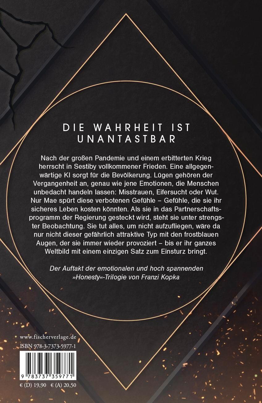 Rückseitencover Honesty. Was die Wahrheit verbirgt