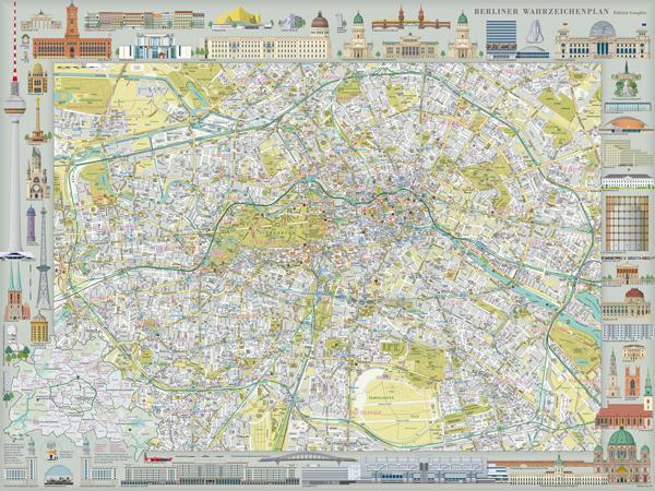 Vorderes Coverbild Berliner Wahrzeichenplan