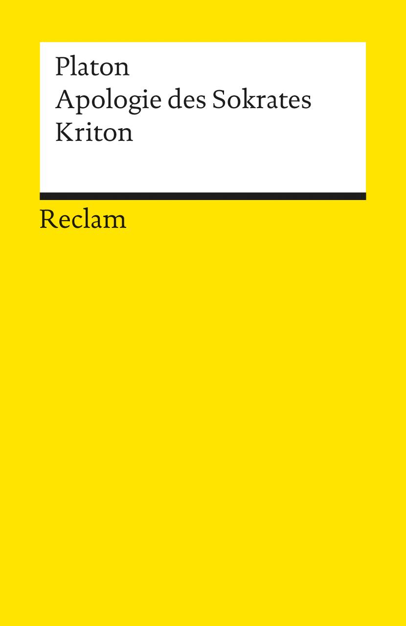 Vorderes Coverbild Apologie des Sokrates. Kriton
