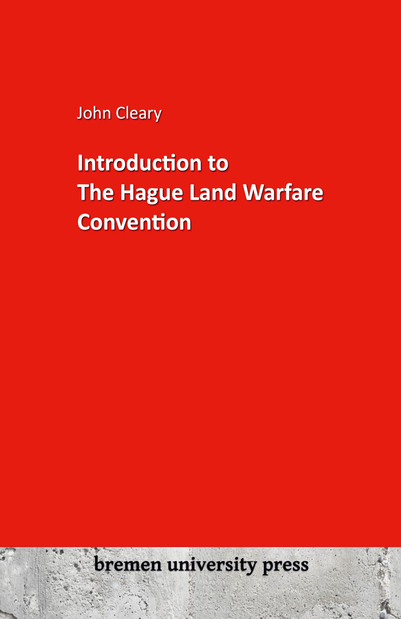 Vorderes Coverbild Introduction to The Hague Land Warfare Convention