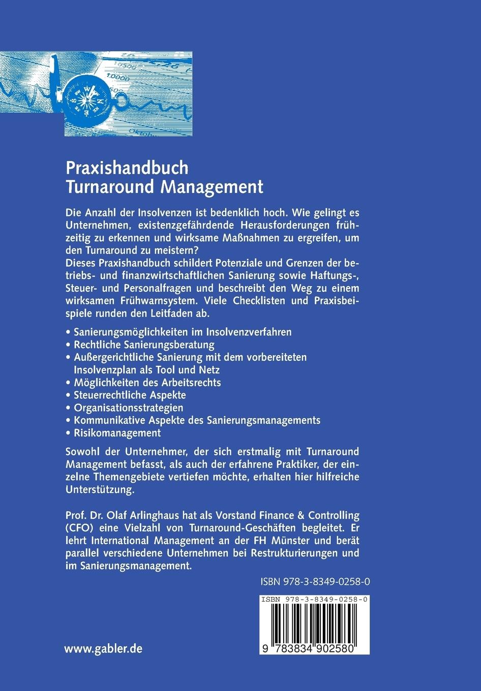 Rückseitencover Praxishandbuch Turnaround Management